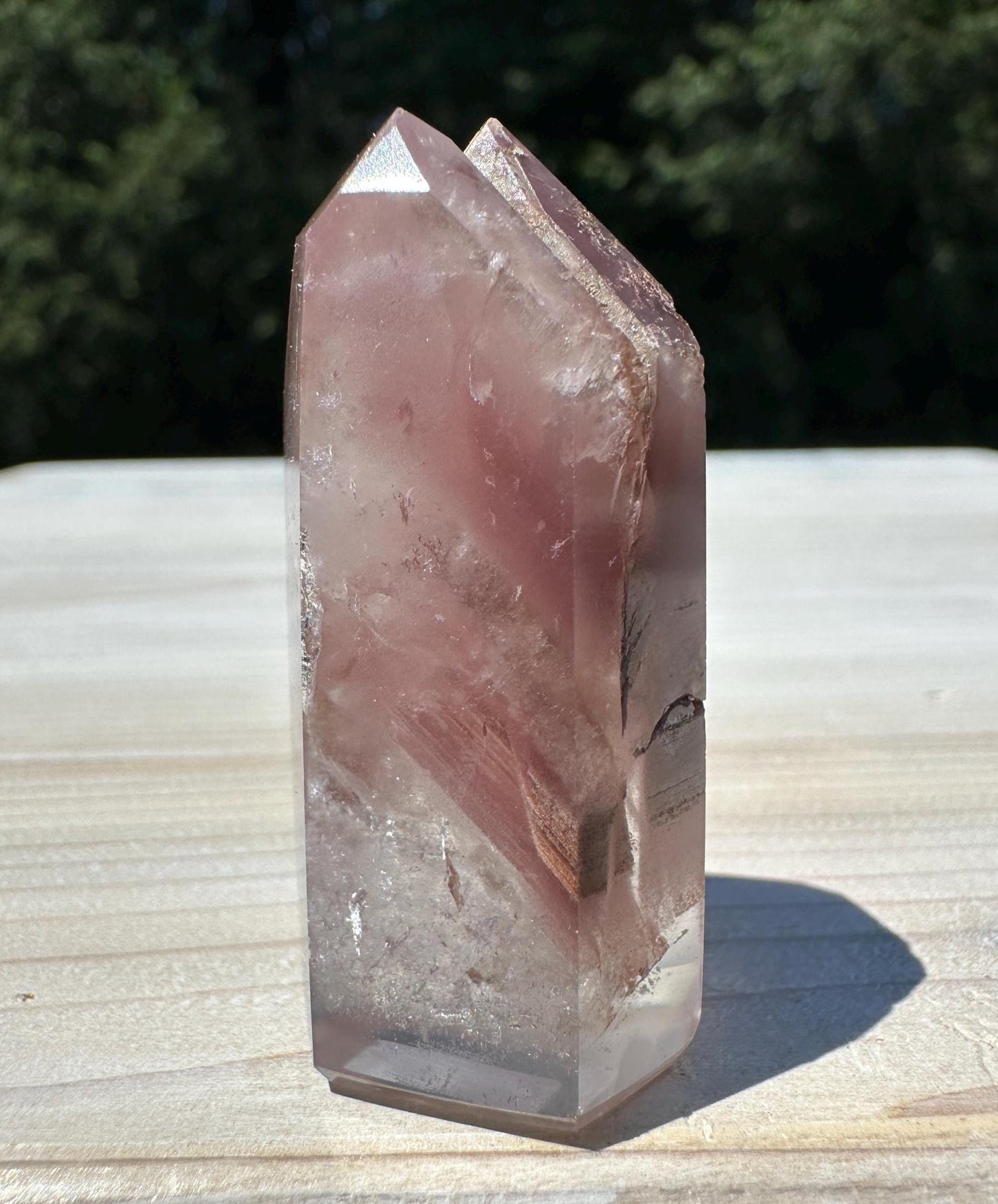 Rare Twin Pink Lithium Point from Brazil - #1