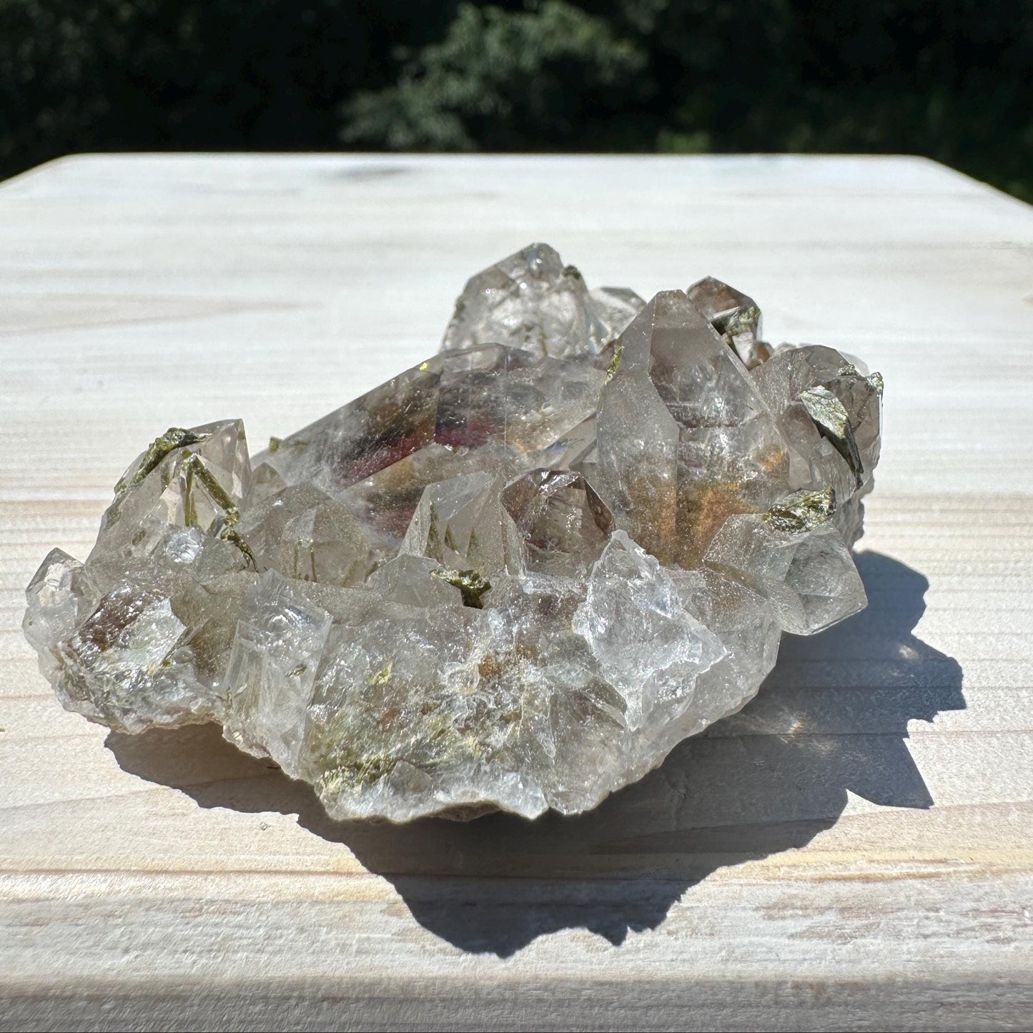 Stunning Epidote and Quartz Cluster - #1