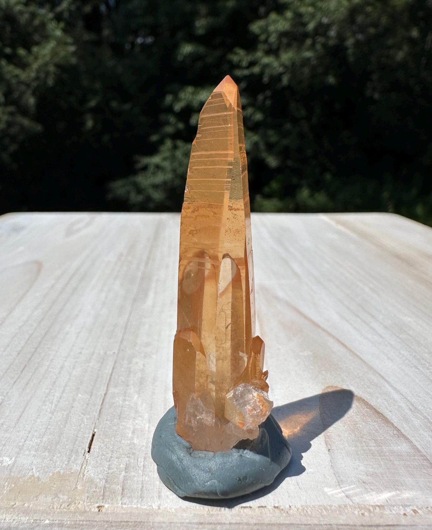 Stunning Rare Tangerine Lemurian Point - #6