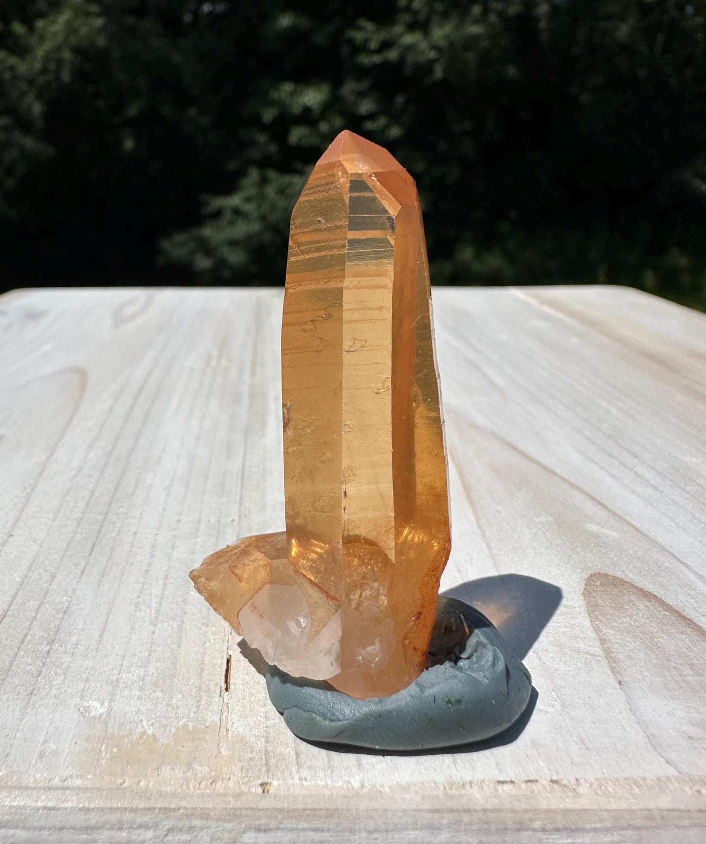 Stunning Rare Tangerine Lemurian Point - #8