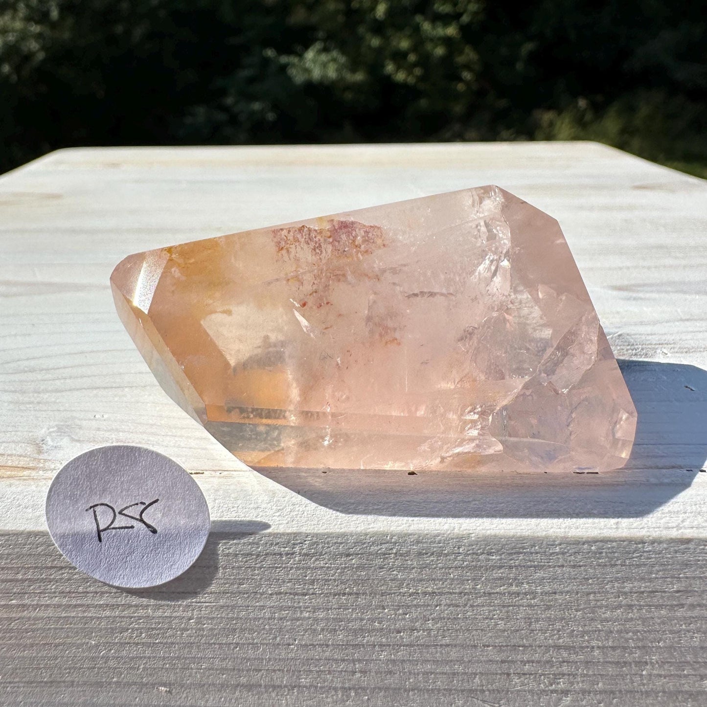 Gorgeous Rose Quartz and Golden Healer Combo Mineral Freeform - #8