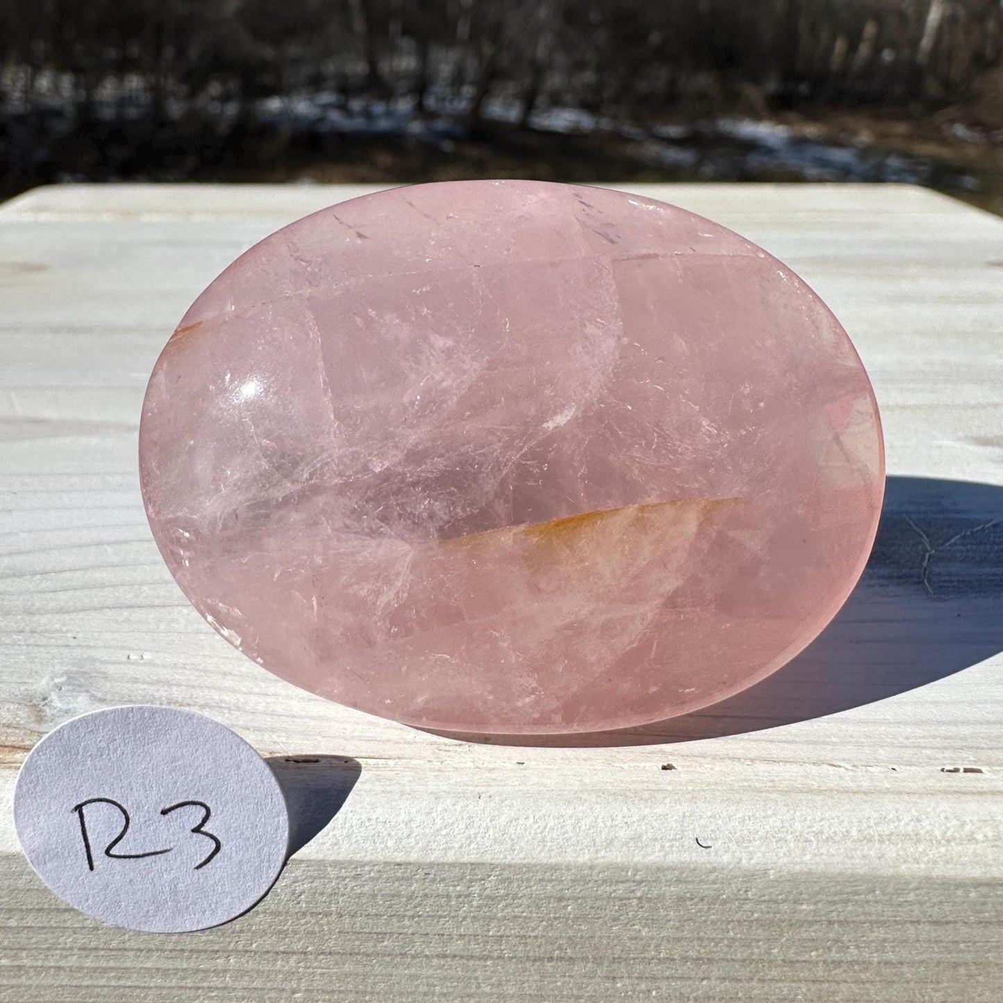 Gorgeous Rose Quartz Palm Stone - #3