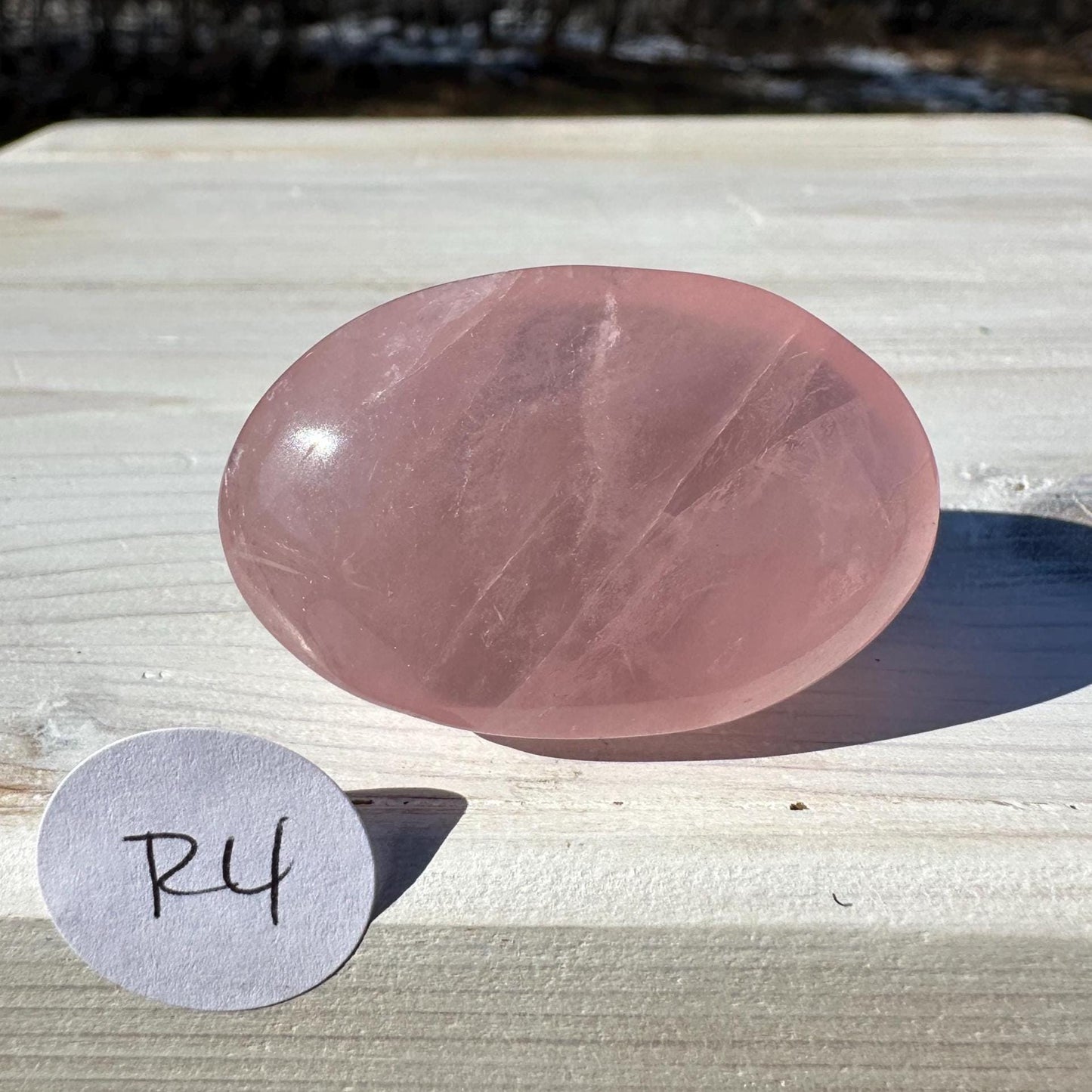 Gorgeous Rose Quartz Palm Stone - #4