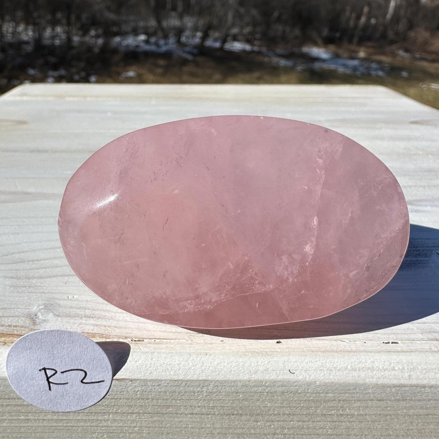 Gorgeous Rose Quartz Palm Stone - #2