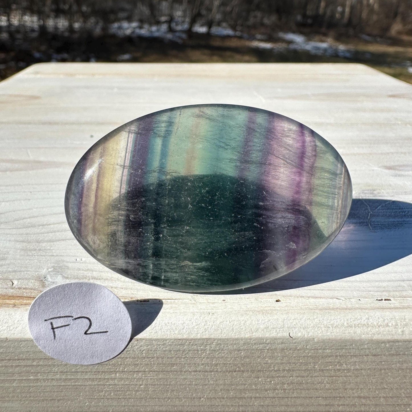 Gorgeous Fluorite Palm Stone - #2