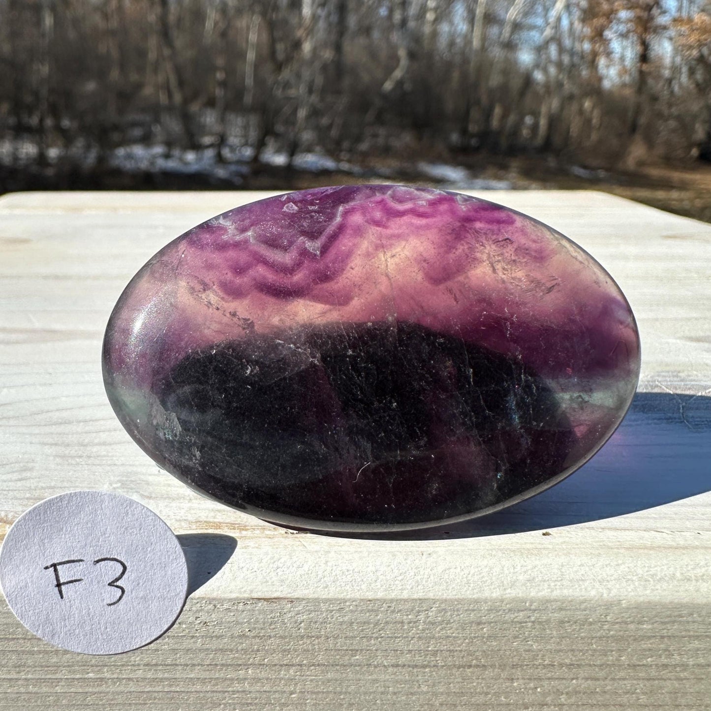 Gorgeous Fluorite Palm Stone - #3