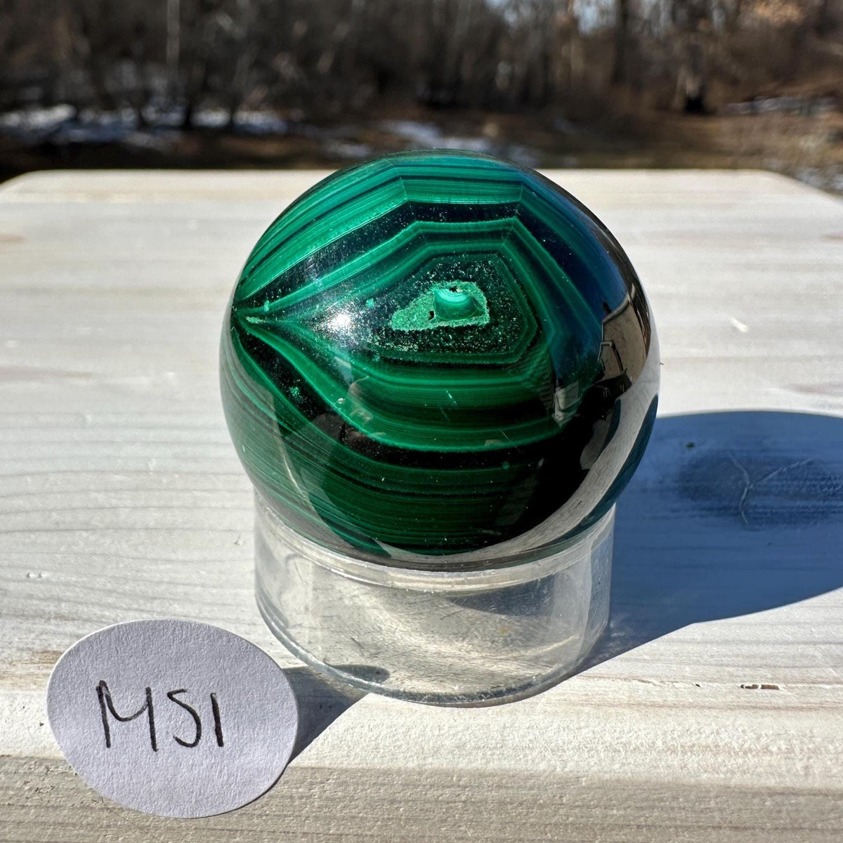 35mm Malachite Sphere With Eye - MS1