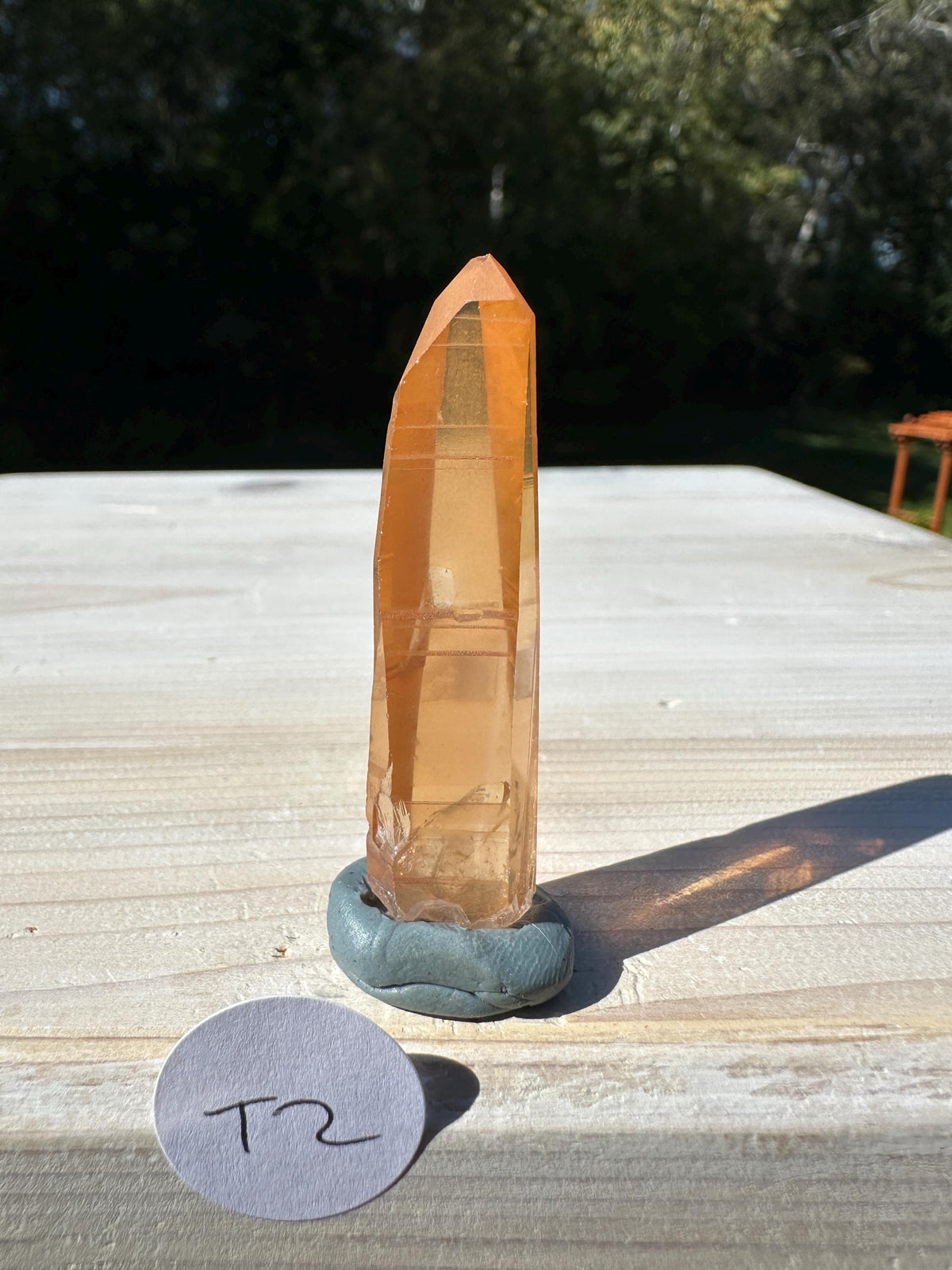 Stunning Rare Tangerine Lemurian Point - #2