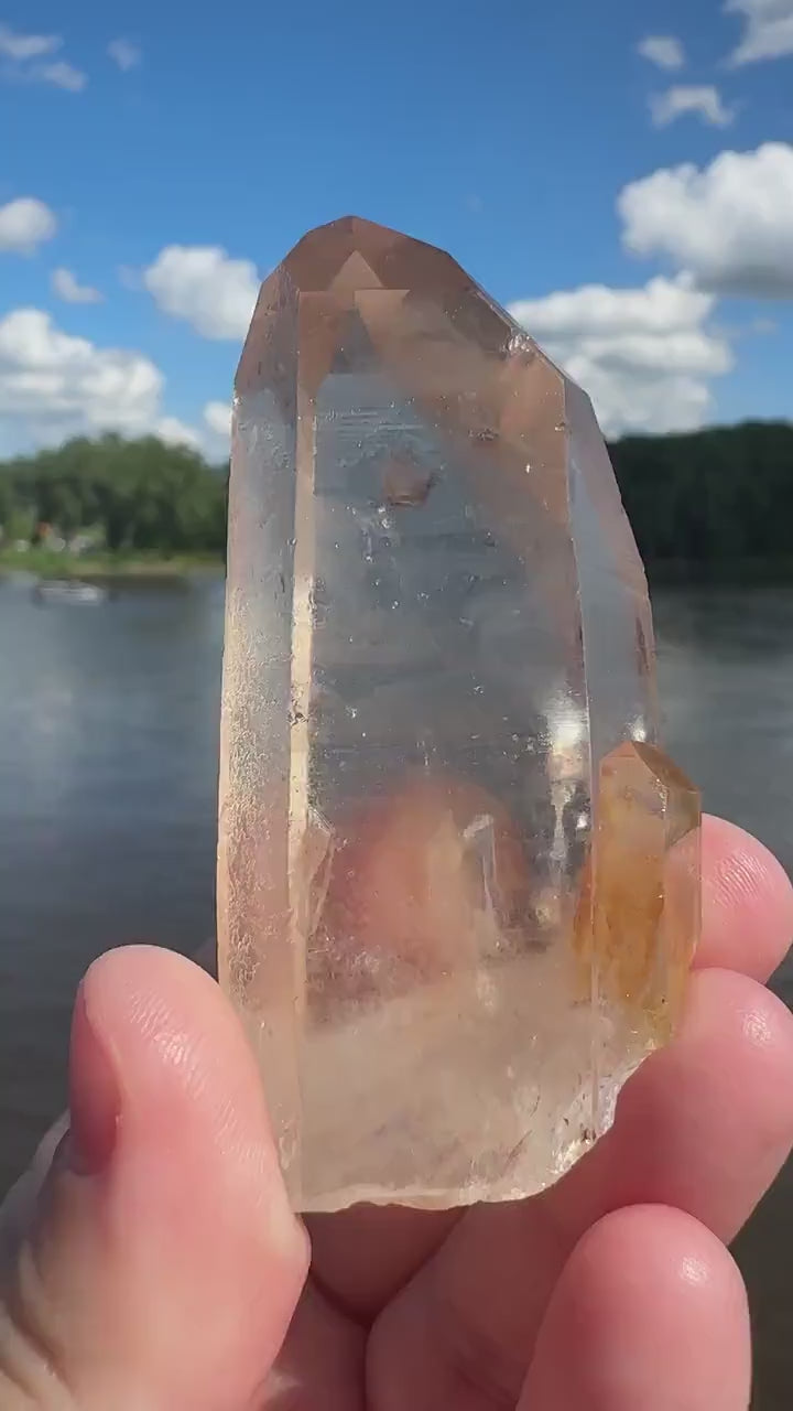 Stunning Rare Raw Golden Healer Lemurian Point