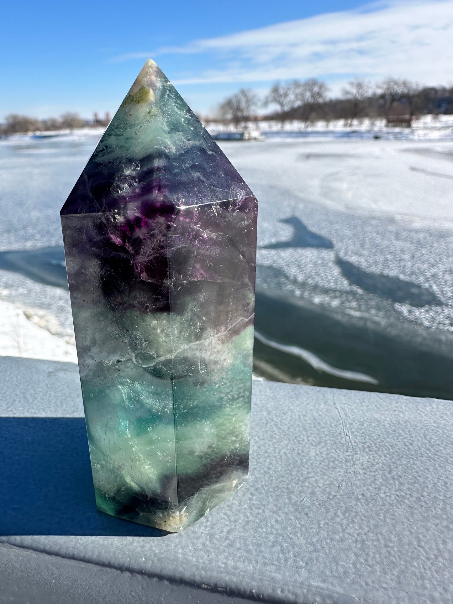 Fluorite Tower | Rainbow Fluorite Tower | Rainbow Fluorite | Crystal Obelisk