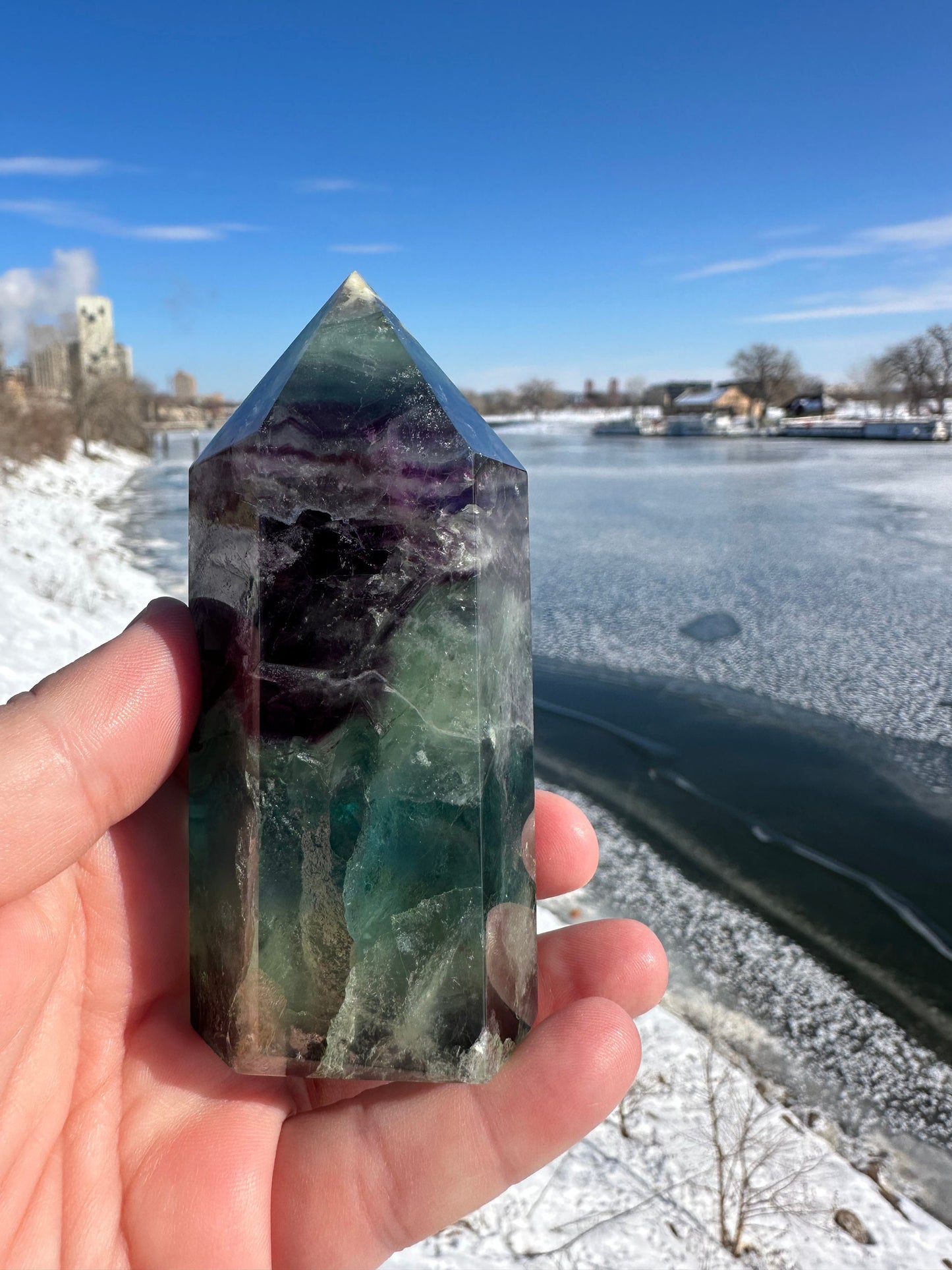 Fluorite Tower | Rainbow Fluorite Tower | Rainbow Fluorite | Crystal Obelisk