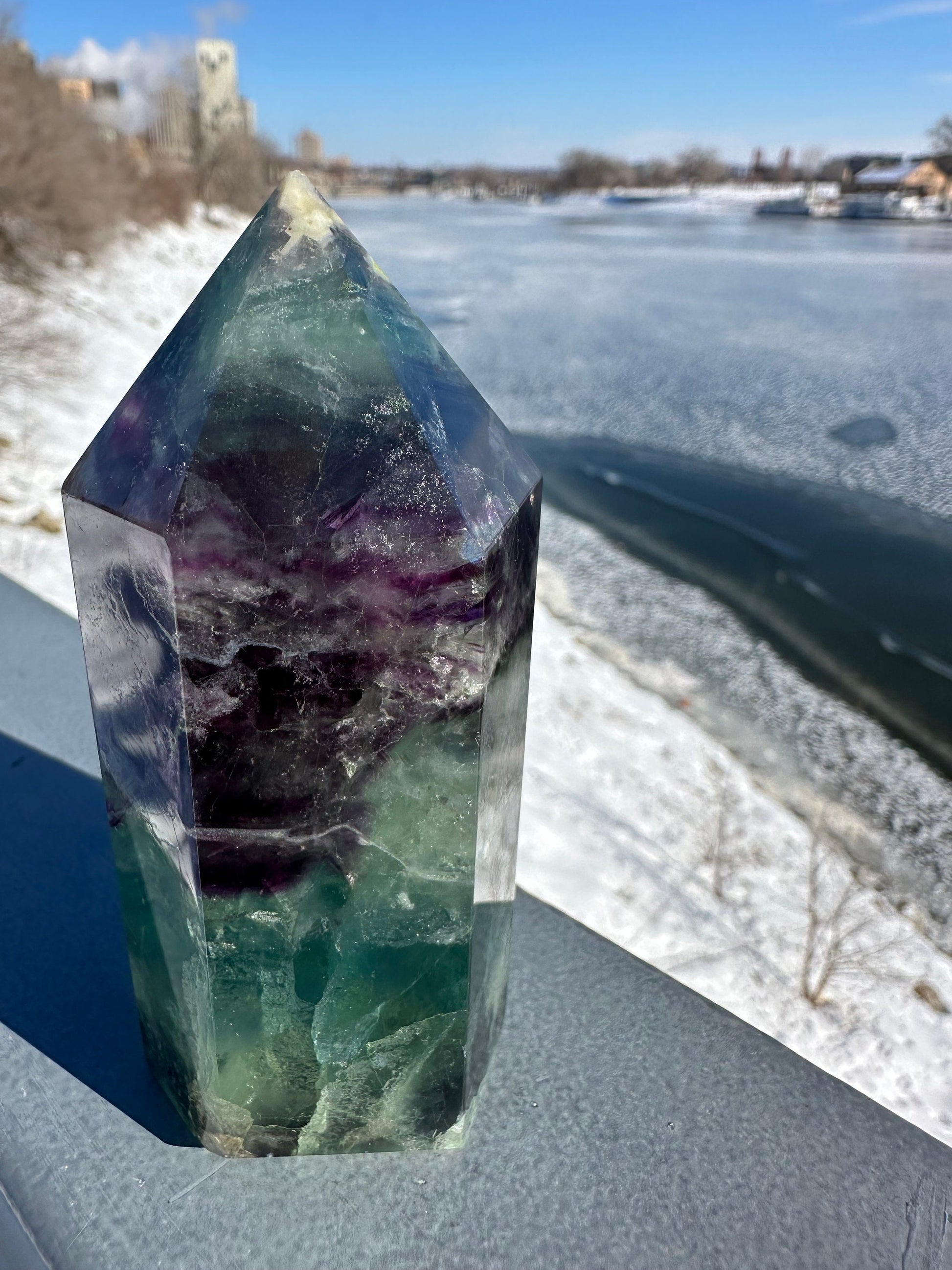 Fluorite Tower | Rainbow Fluorite Tower | Rainbow Fluorite | Crystal Obelisk