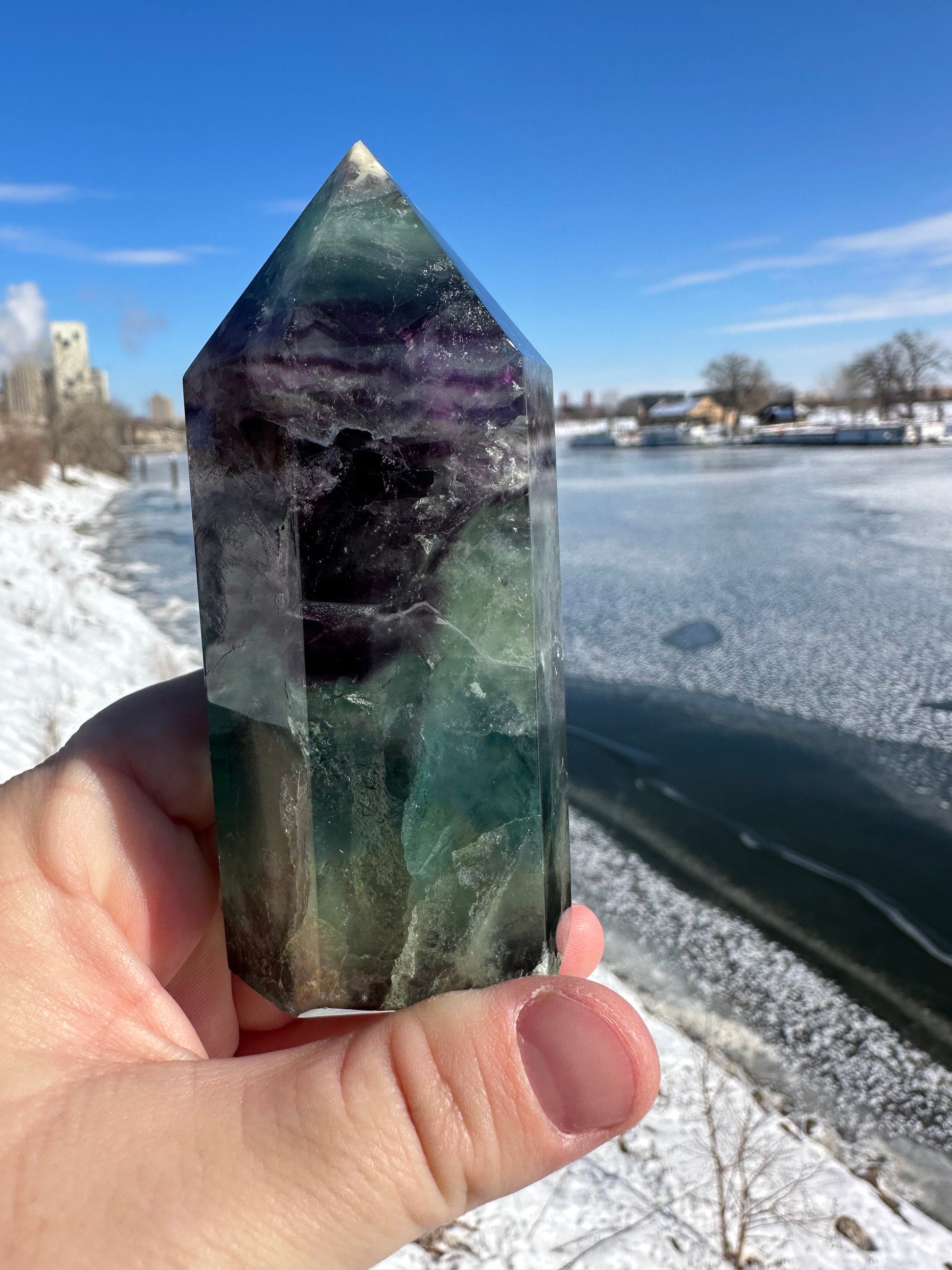 Fluorite Tower | Rainbow Fluorite Tower | Rainbow Fluorite | Crystal Obelisk