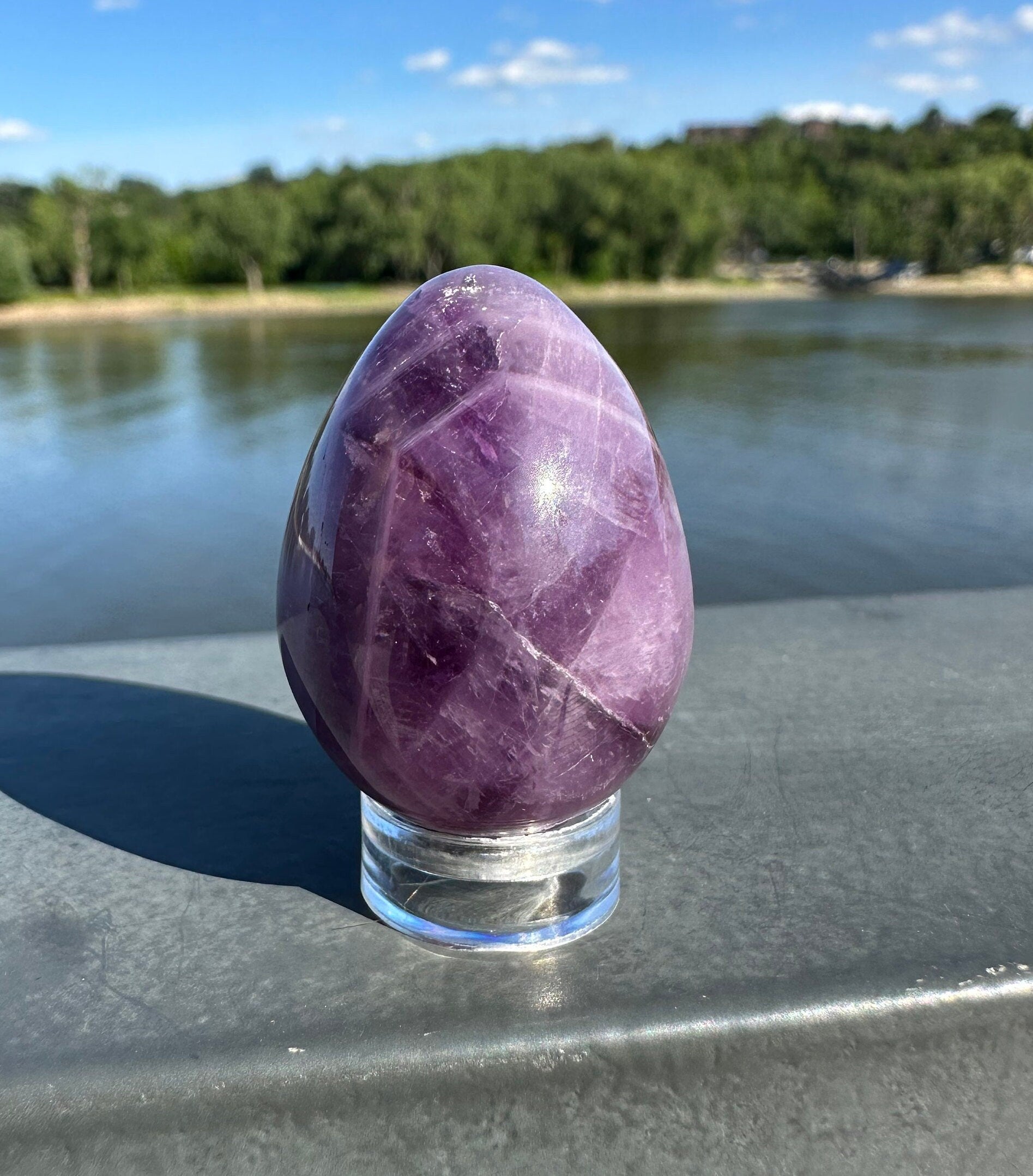 Trapiche Amethyst Egg | Cabochon Amethyst | Amethyst Crystal | Natural Trapiche | Star Amethyst