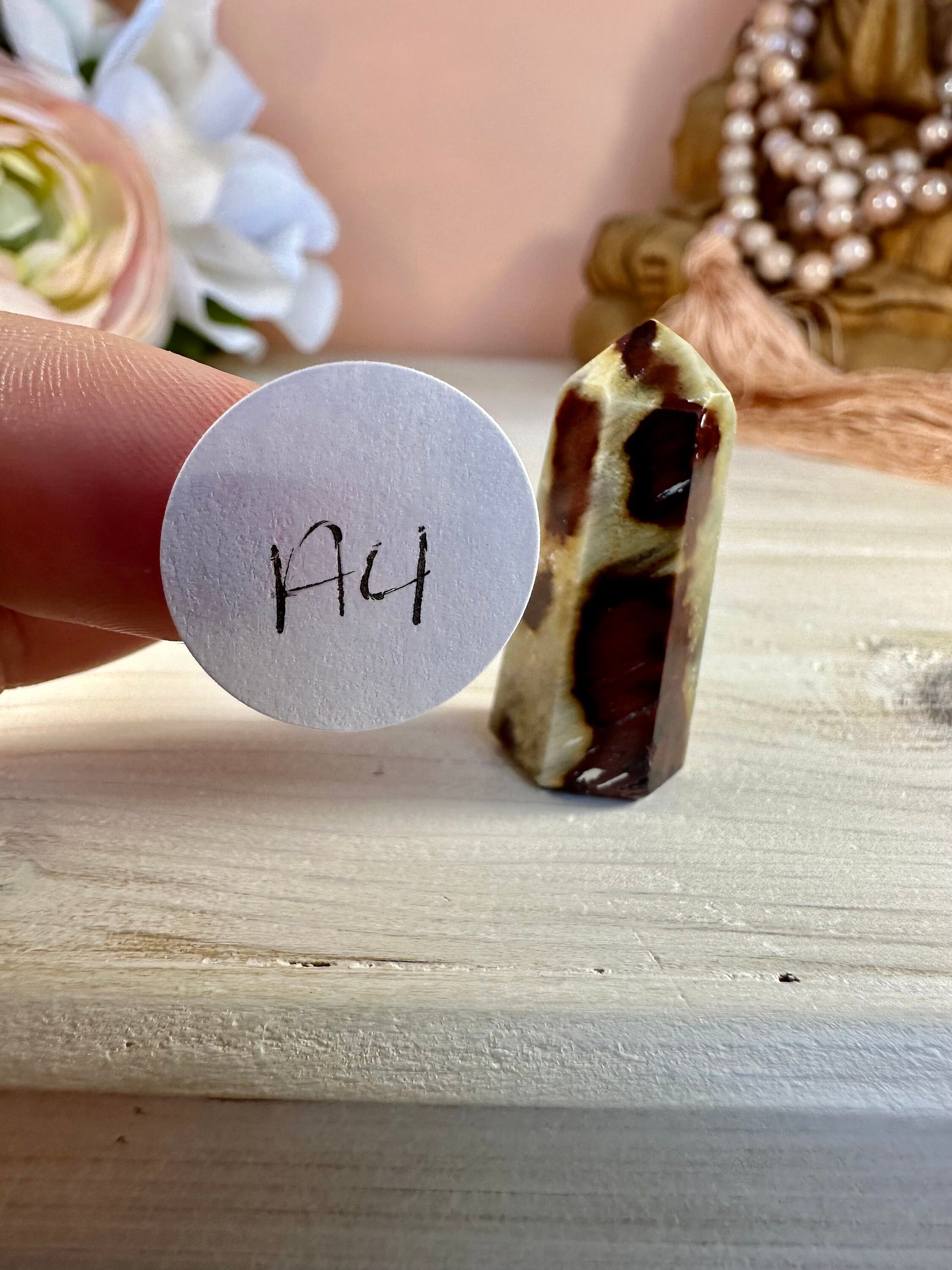 Mini Amphibole Quartz Polished Point from Brazil | Red Amphibole | Angel Wing Phantom Quartz | Red Rabbit Quartz