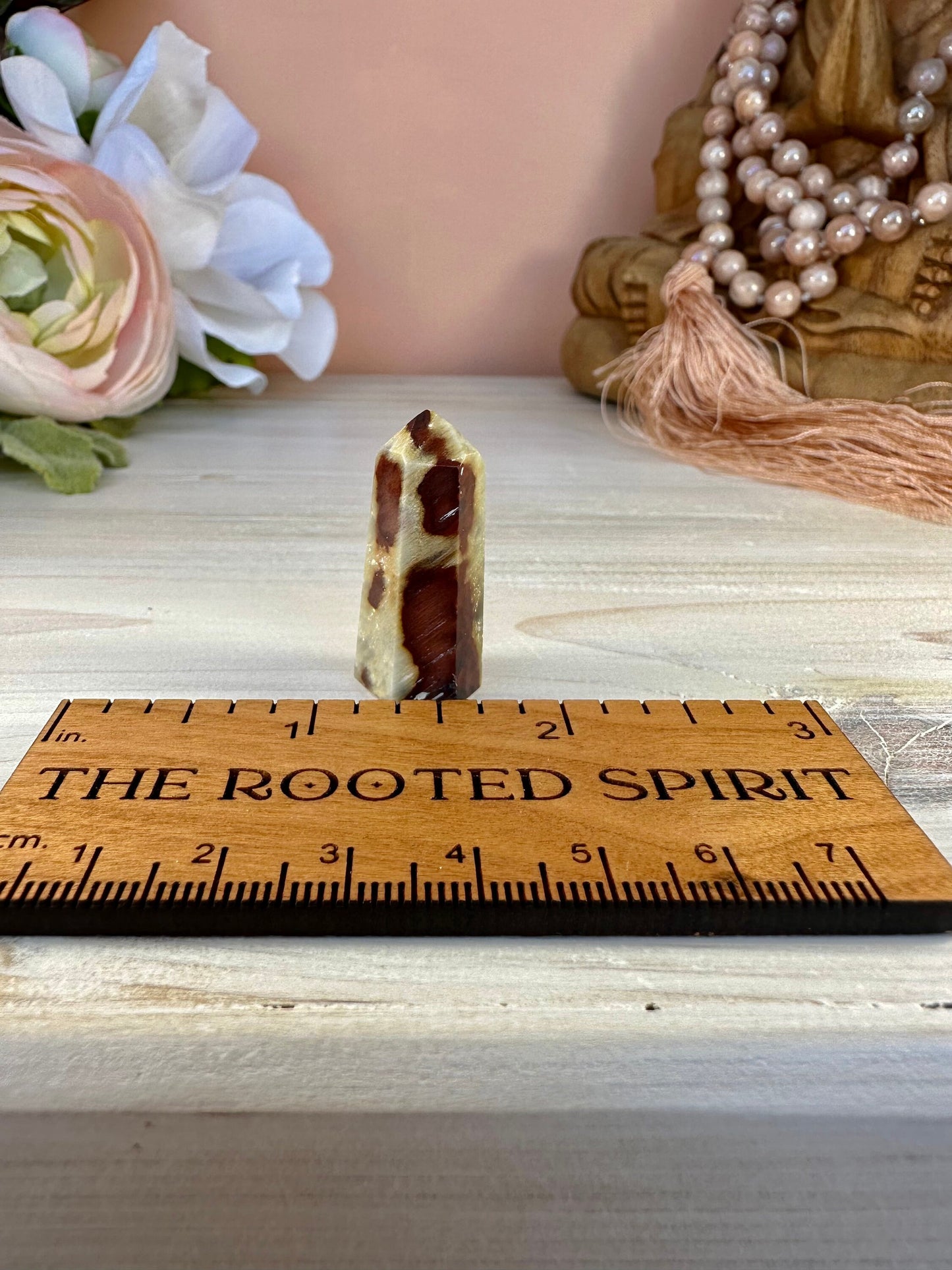 Mini Amphibole Quartz Polished Point from Brazil | Red Amphibole | Angel Wing Phantom Quartz | Red Rabbit Quartz