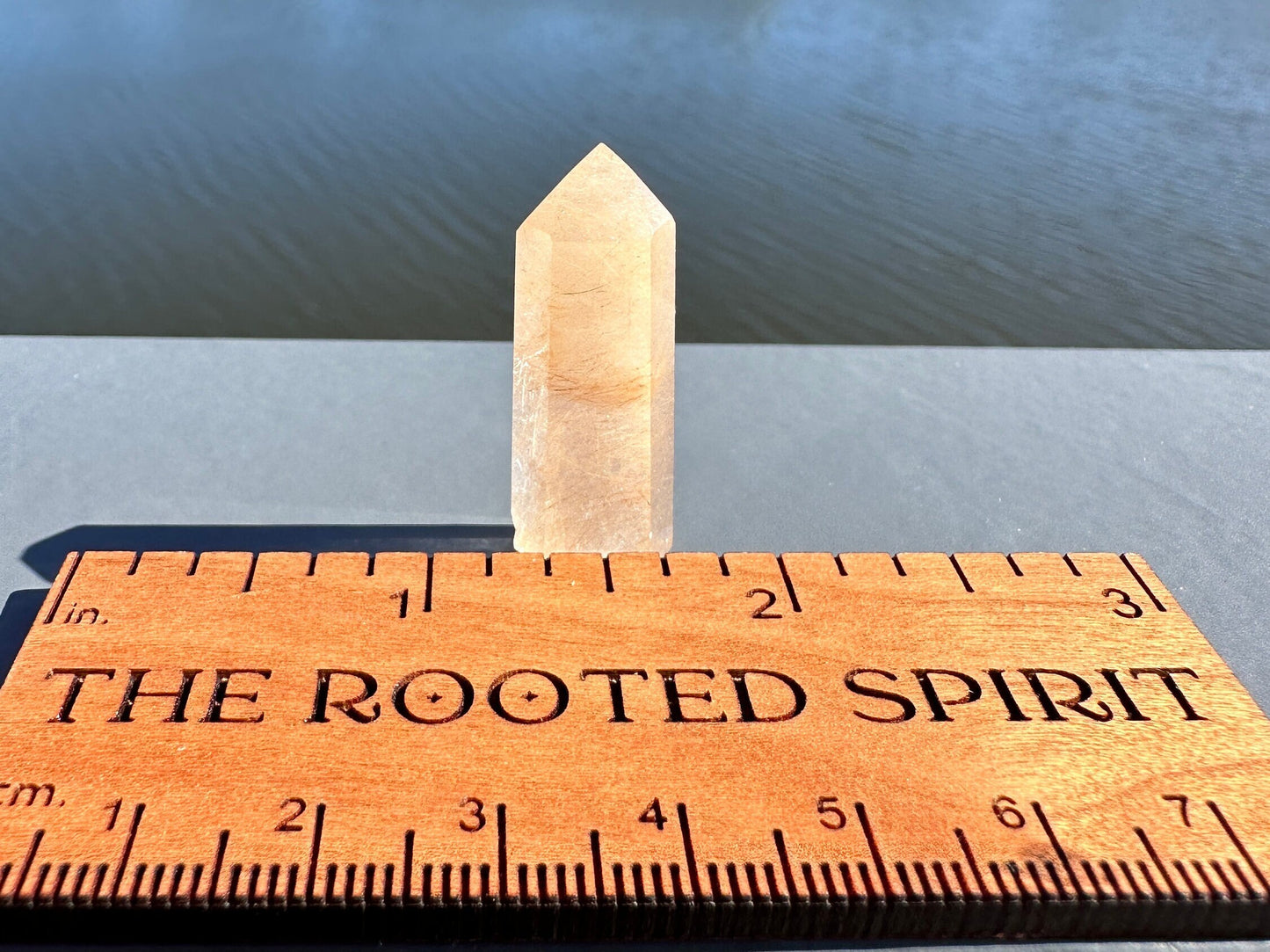 Mini Peach Amphibole Quartz Polished Point from Brazil | Pink Amphibole | Angel Wing Phantom Quartz | Angel Hair Quartz