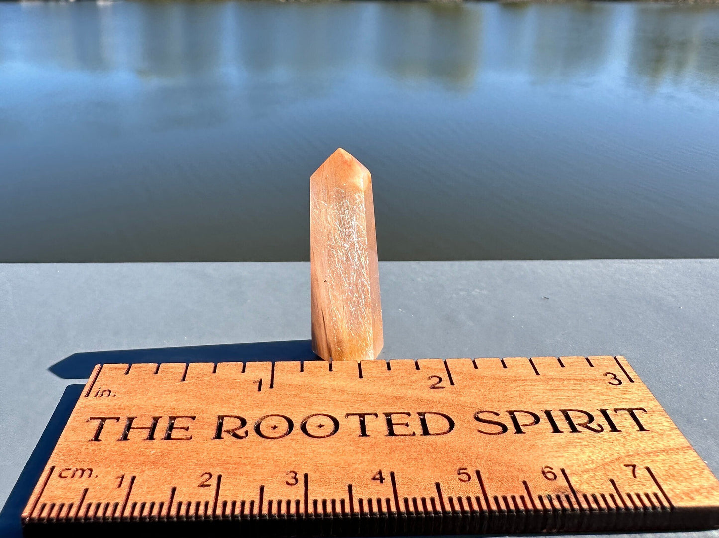Mini Peach Amphibole Quartz Polished Point from Brazil | Pink Amphibole | Angel Wing Phantom Quartz | Angel Hair Quartz