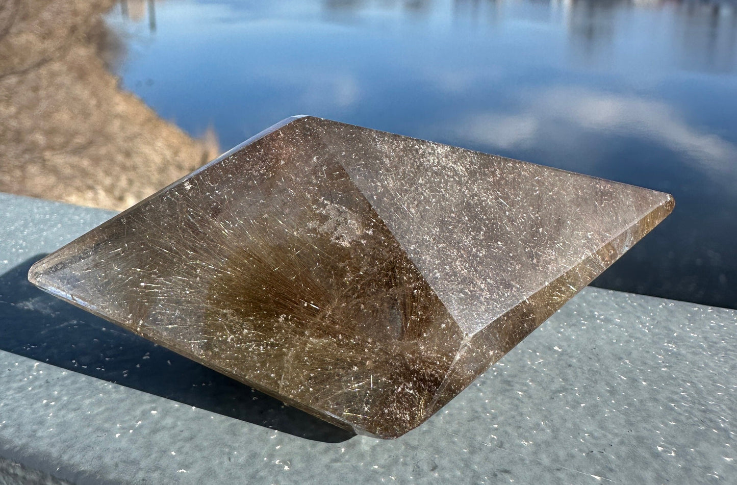 Amazing High Quality Inclusion Rutile Quartz with stand from Brazil | Lodalite | Quartz | High Quality Quartz | Quartz Tower