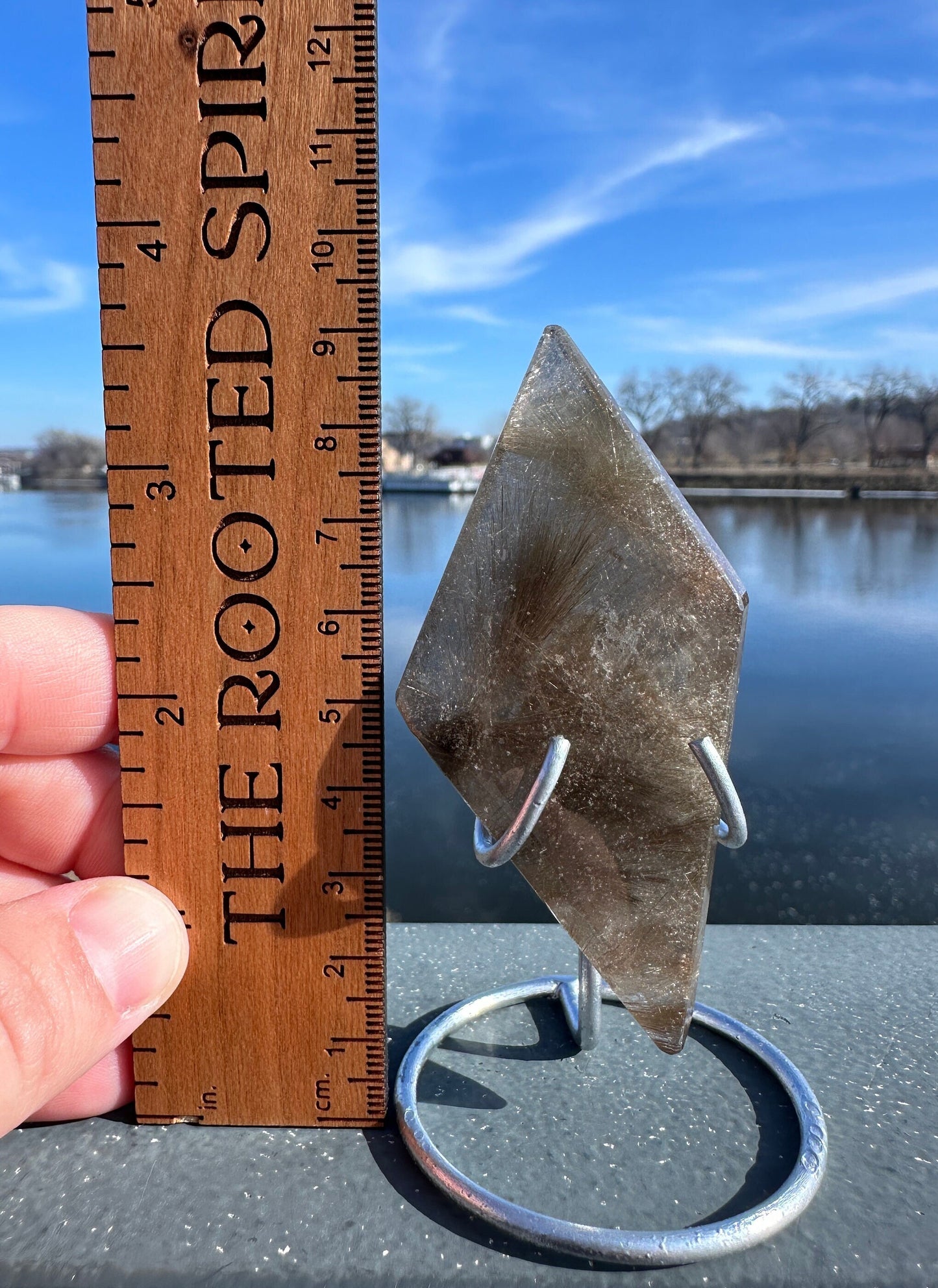 Amazing High Quality Inclusion Rutile Quartz with stand from Brazil | Lodalite | Quartz | High Quality Quartz | Quartz Tower