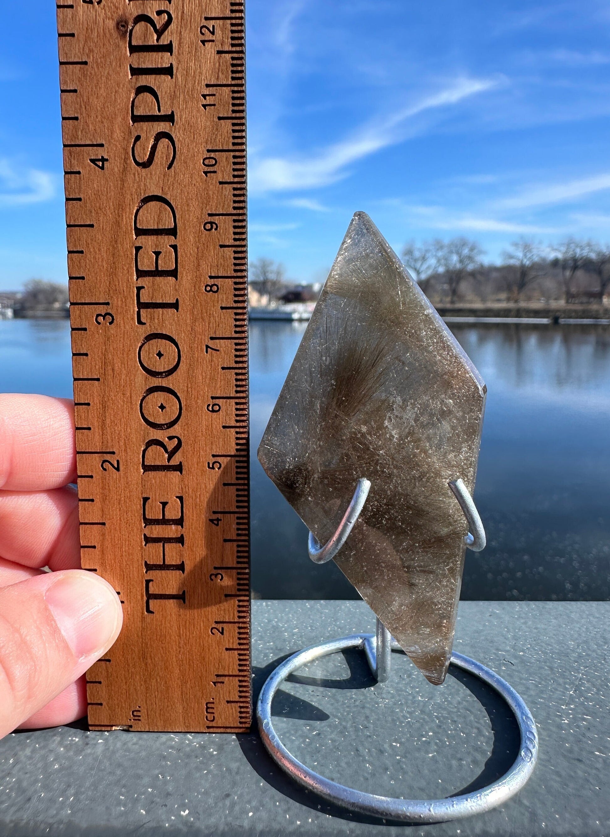 Amazing High Quality Inclusion Rutile Quartz with stand from Brazil | Lodalite | Quartz | High Quality Quartz | Quartz Tower