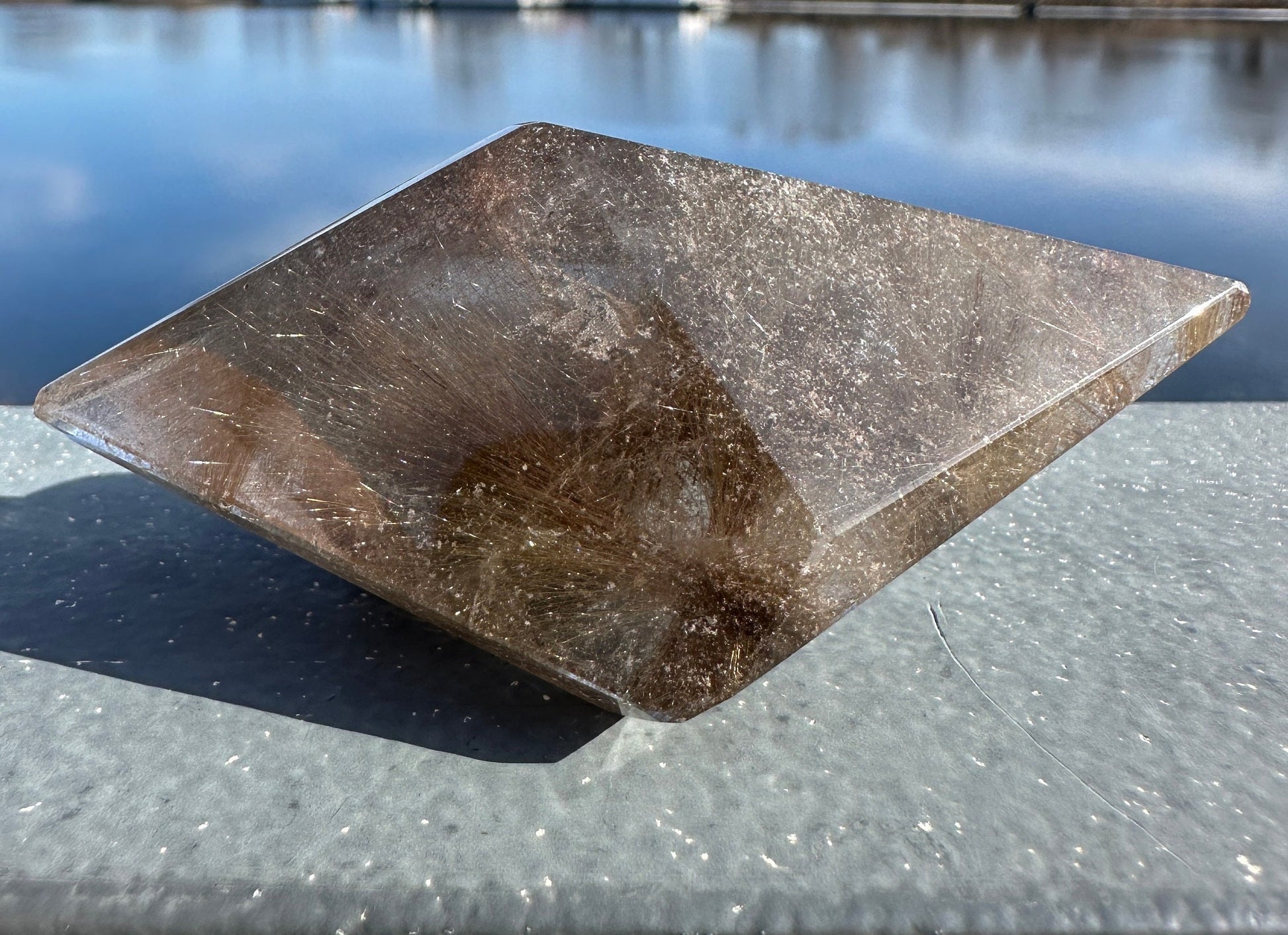 Amazing High Quality Inclusion Rutile Quartz with stand from Brazil | Lodalite | Quartz | High Quality Quartz | Quartz Tower