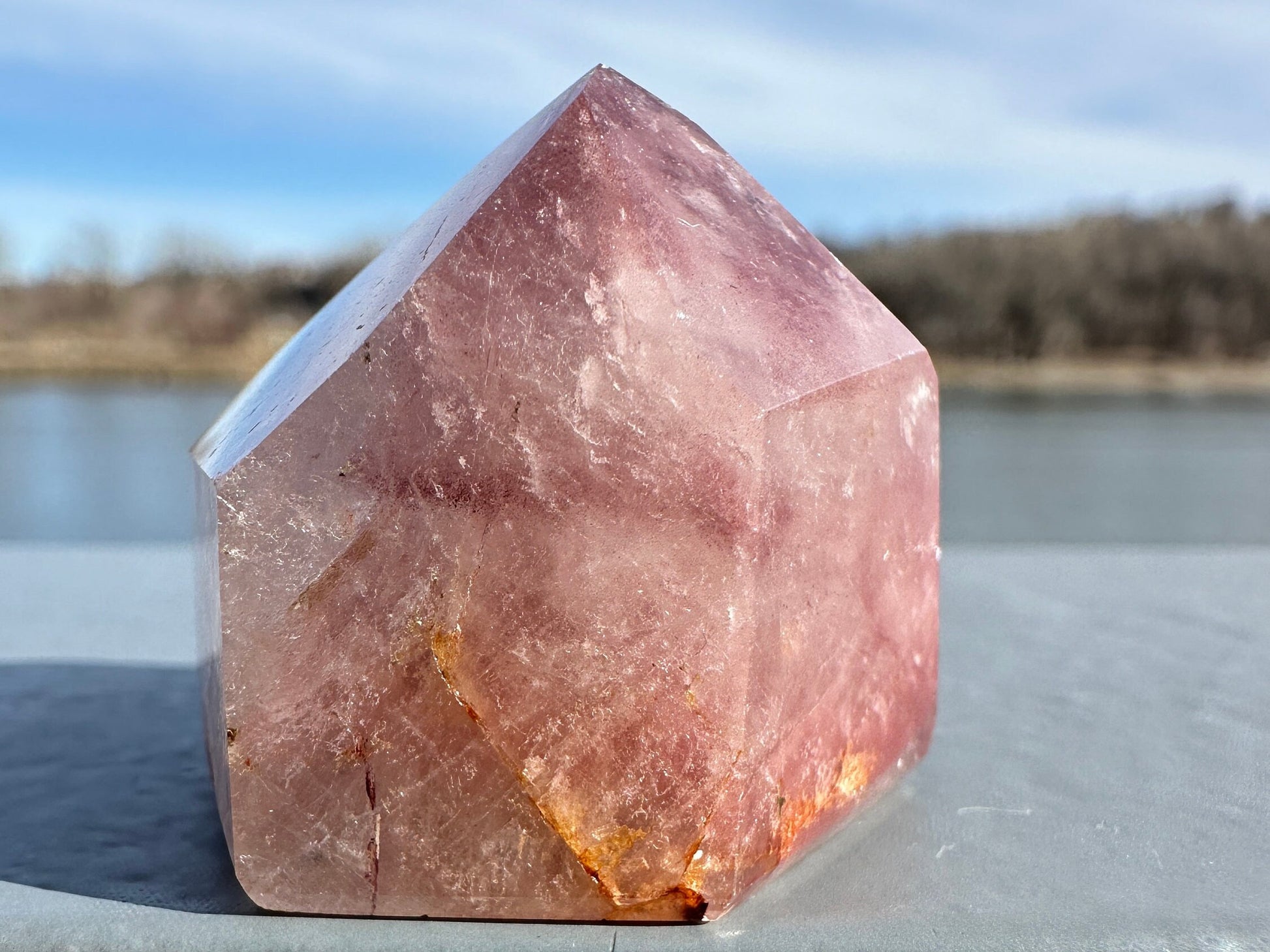 Rare Pink Lithium Point from Brazil | Lithium Tower | Lithium Crystal | Rare Crystals | Pink Lithium Crystal | Lithium Quartz