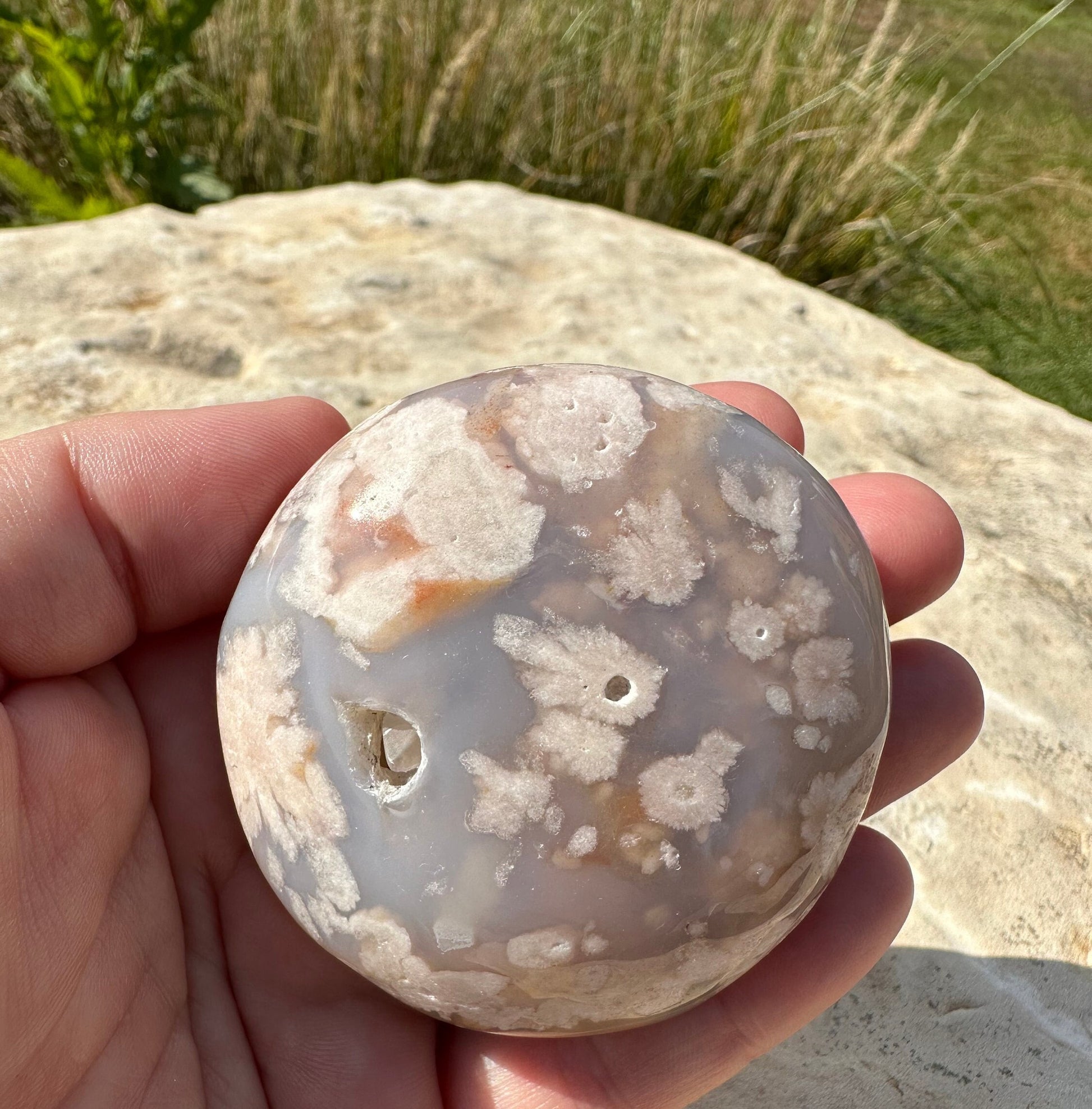 One (1) Dreamy Flower Agate