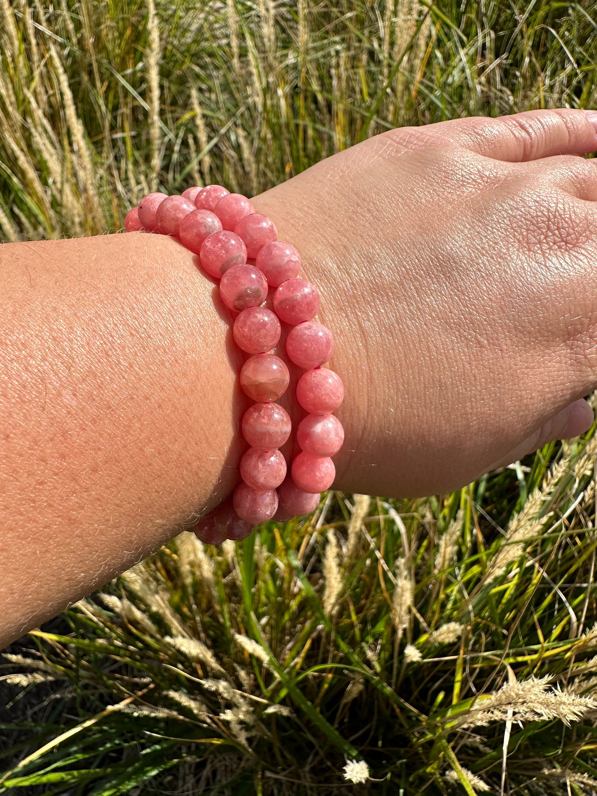 One (1) 8mm Rhodochrosite Bracelet| Heart Healing | Love | Compassion | Self Acceptance | Unconditional Love