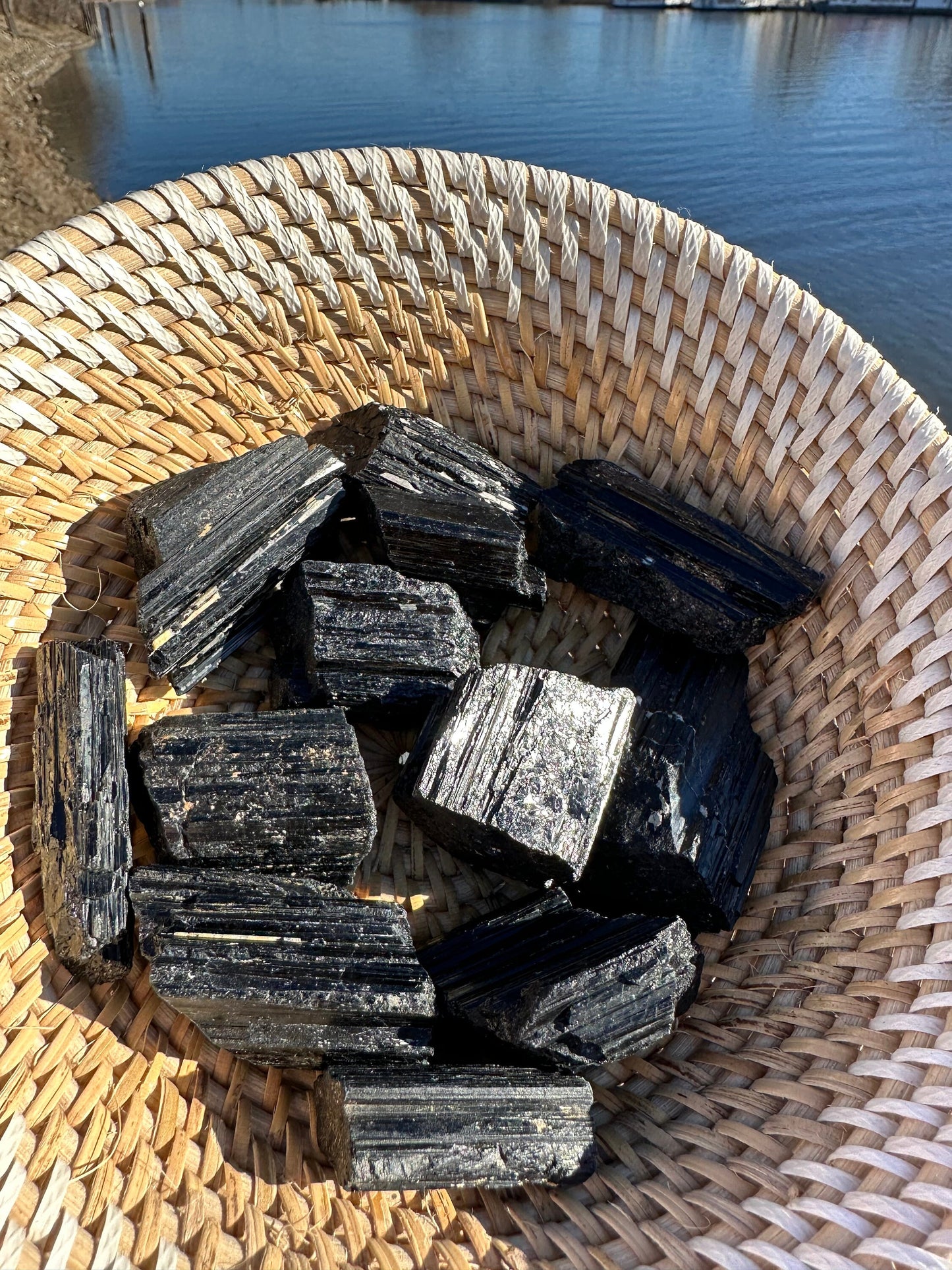 One (1) Black Tourmaline Rough Large Pieces | Protection | Blocks Negative Energy | Rough Black Tourmaline | Black Tourmaline Chunks