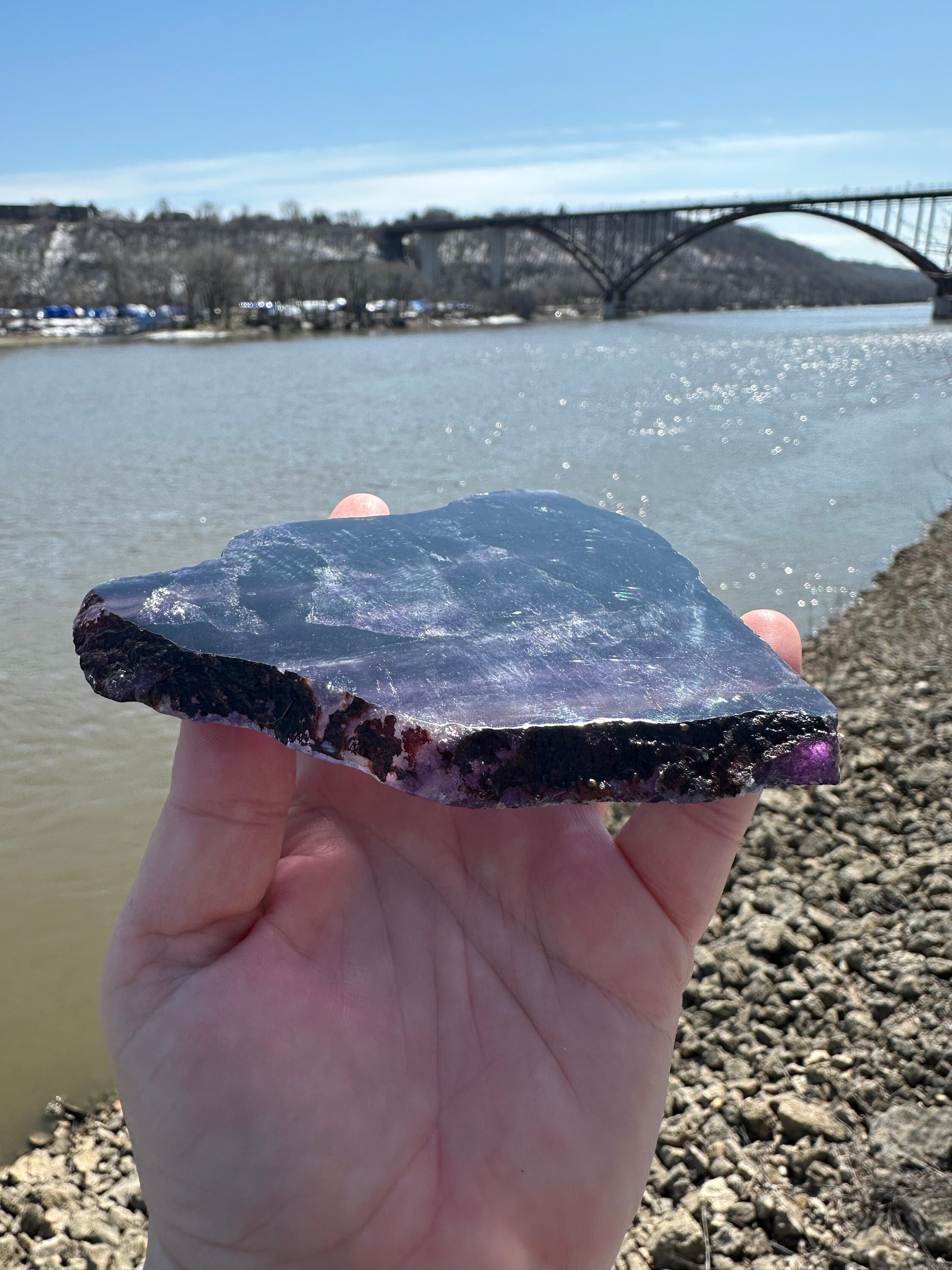 Fluorite Slab | Rainbow Fluorite Slab | Rainbow Fluorite Tower | Crystal Obelisk