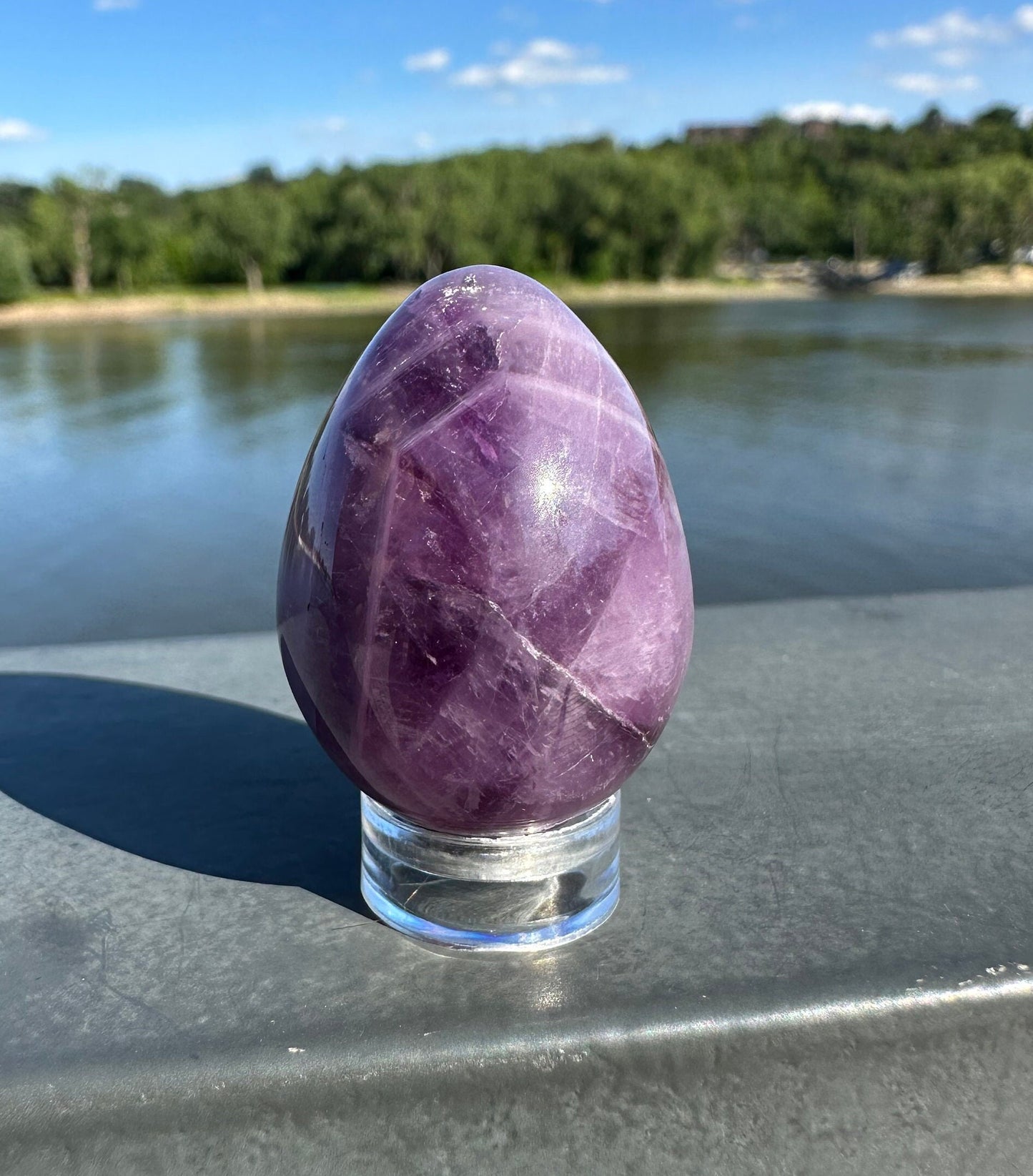 Trapiche Amethyst Egg | Cabochon Amethyst | Amethyst Crystal | Natural Trapiche | Star Amethyst