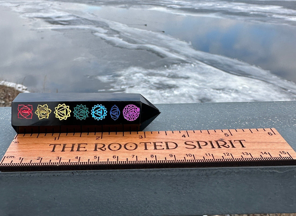 Black Obsidian Chakra Tower (Imperfection)