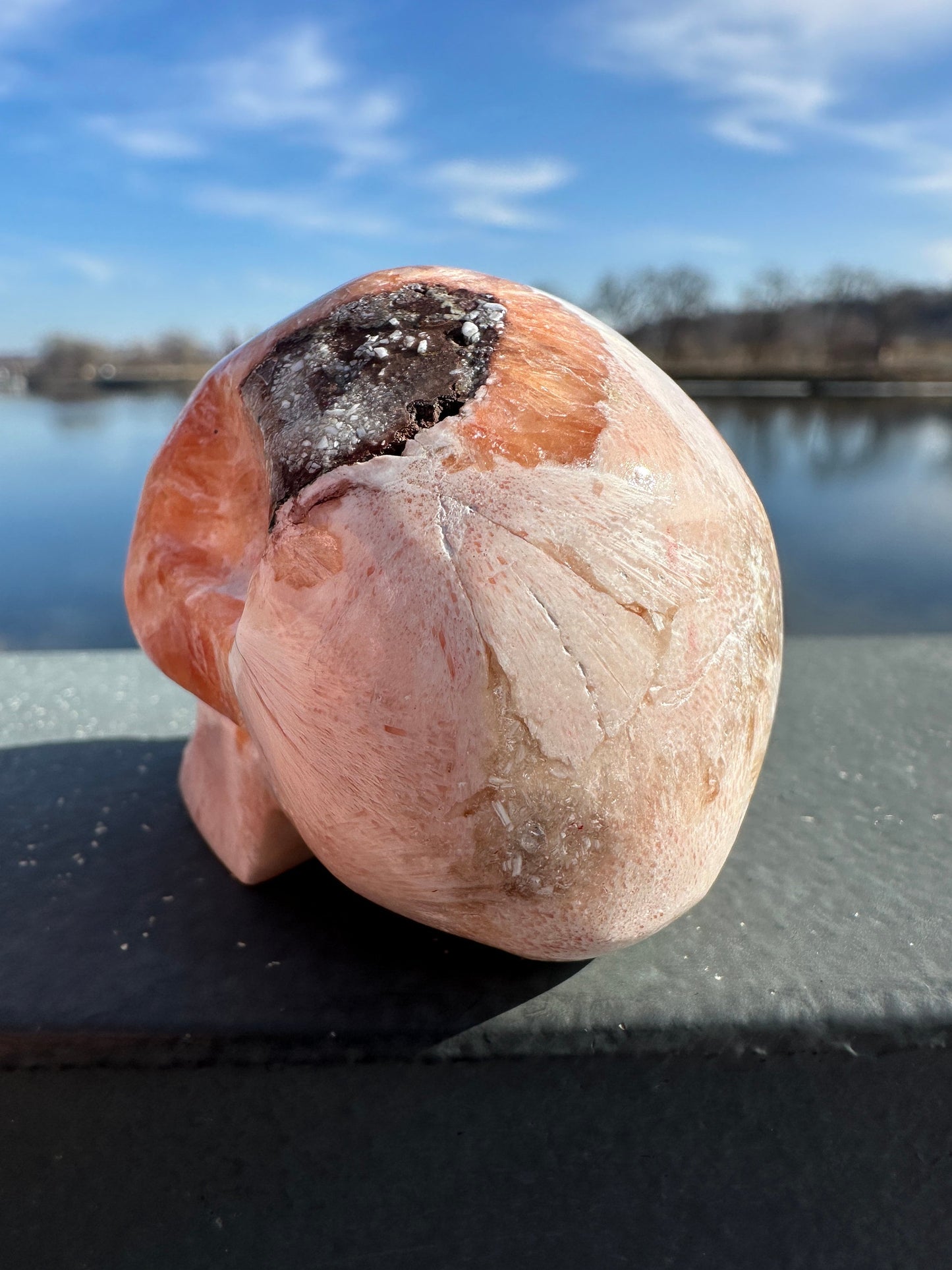 Pink Scolecite Skull | Heart Chakra | Connection | Love | Spirituality