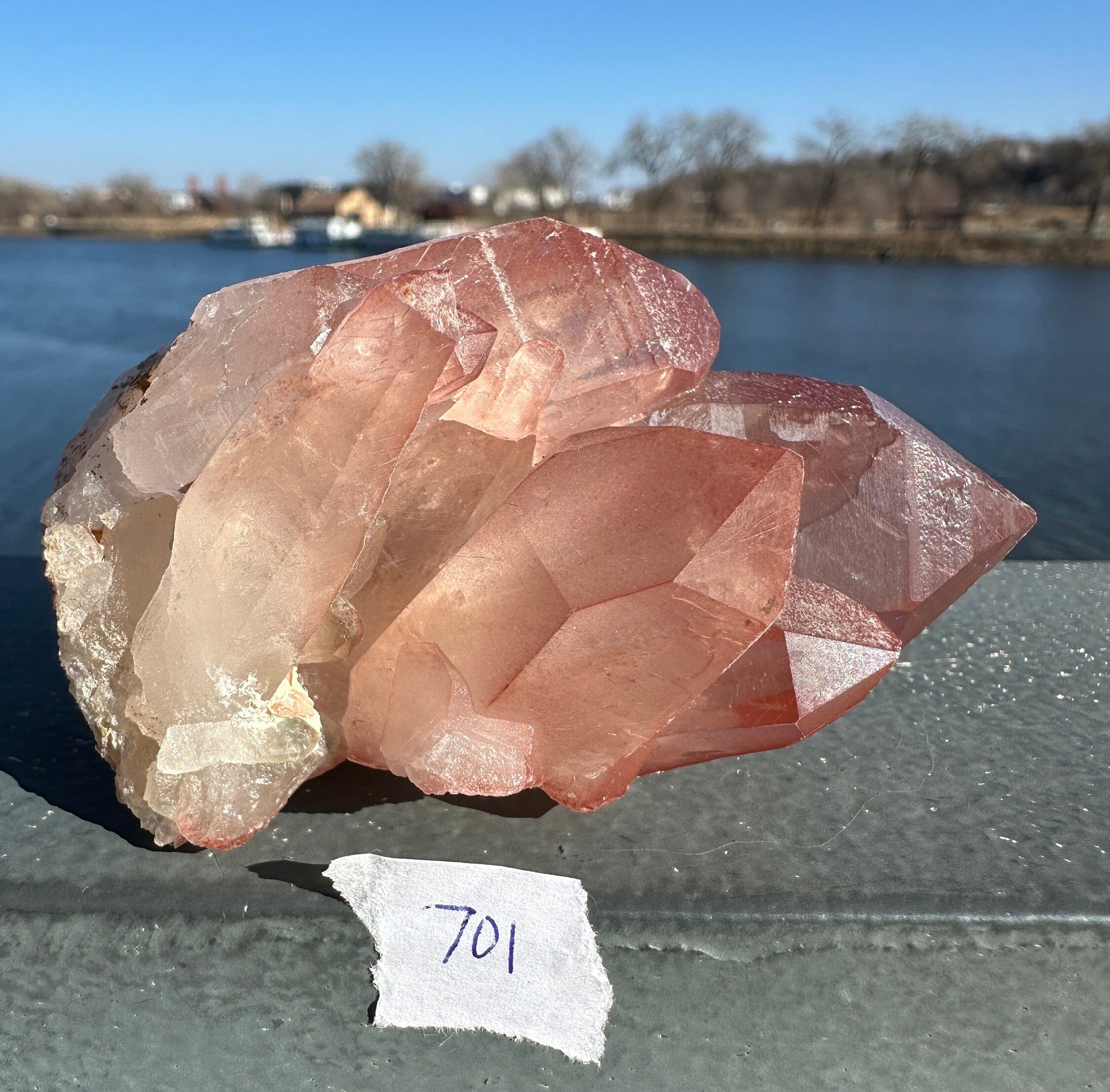 Incredible Raw Pink Lemurian Cluster | Rare Lemurian | Lemurian Point | Authentic Lemurian