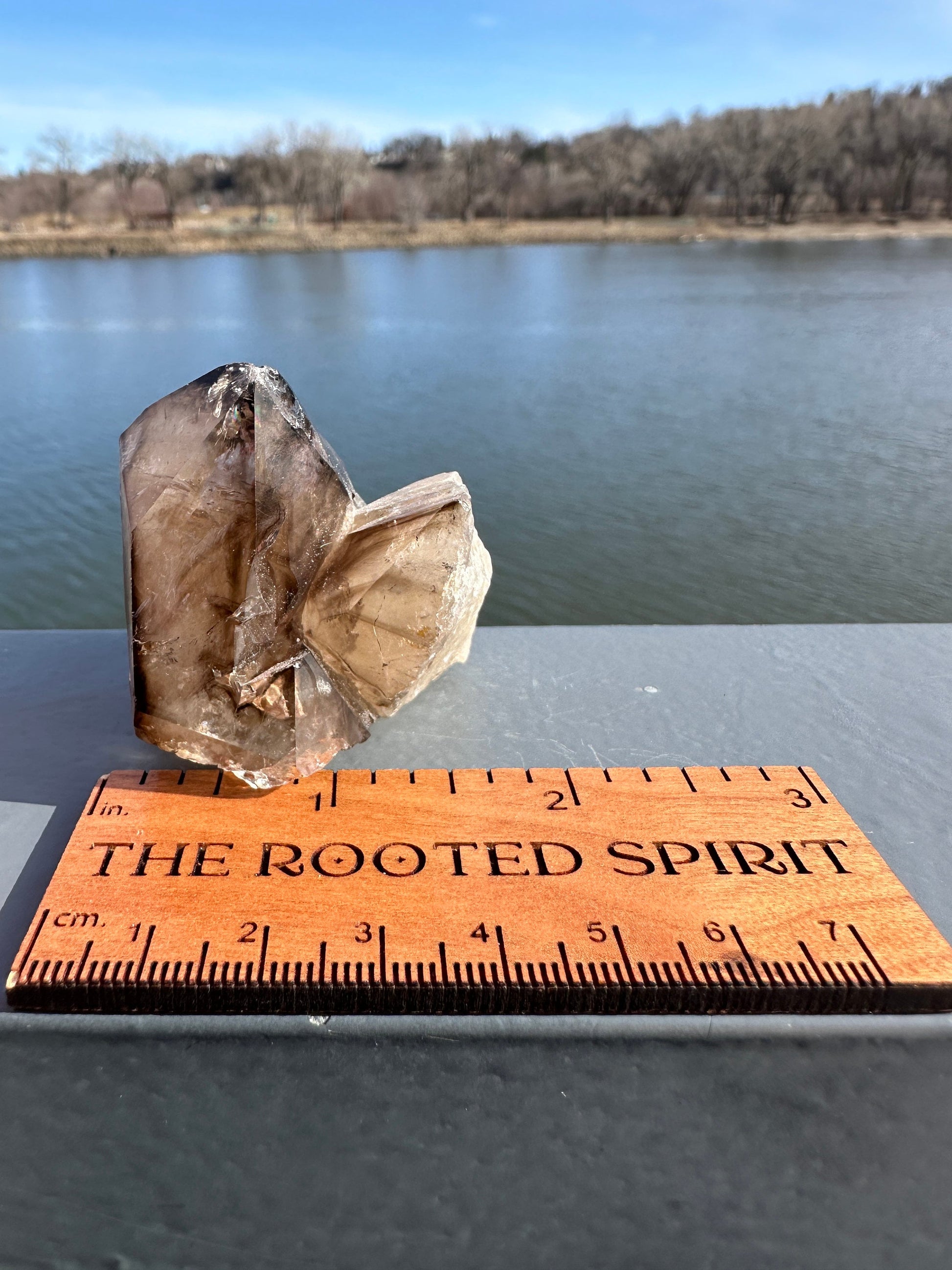 Stunning Elestial Smoky Quartz Point from Brazil