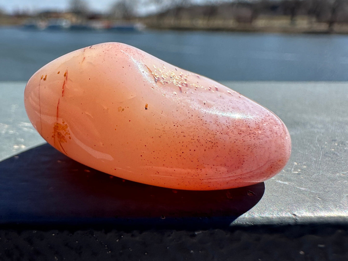 XL Apricot Agate Tumbled Stone