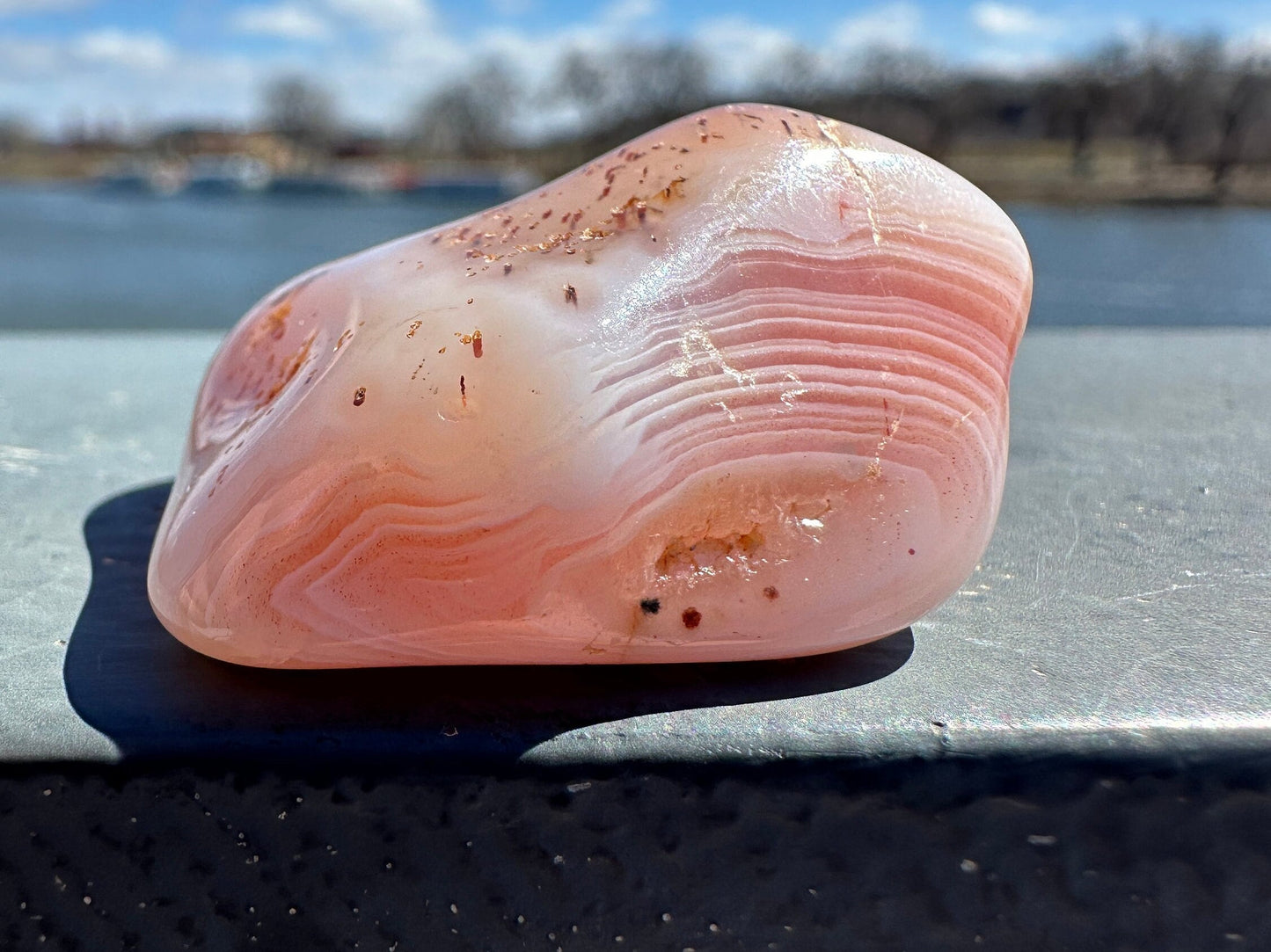 XL Apricot Agate Tumbled Stone