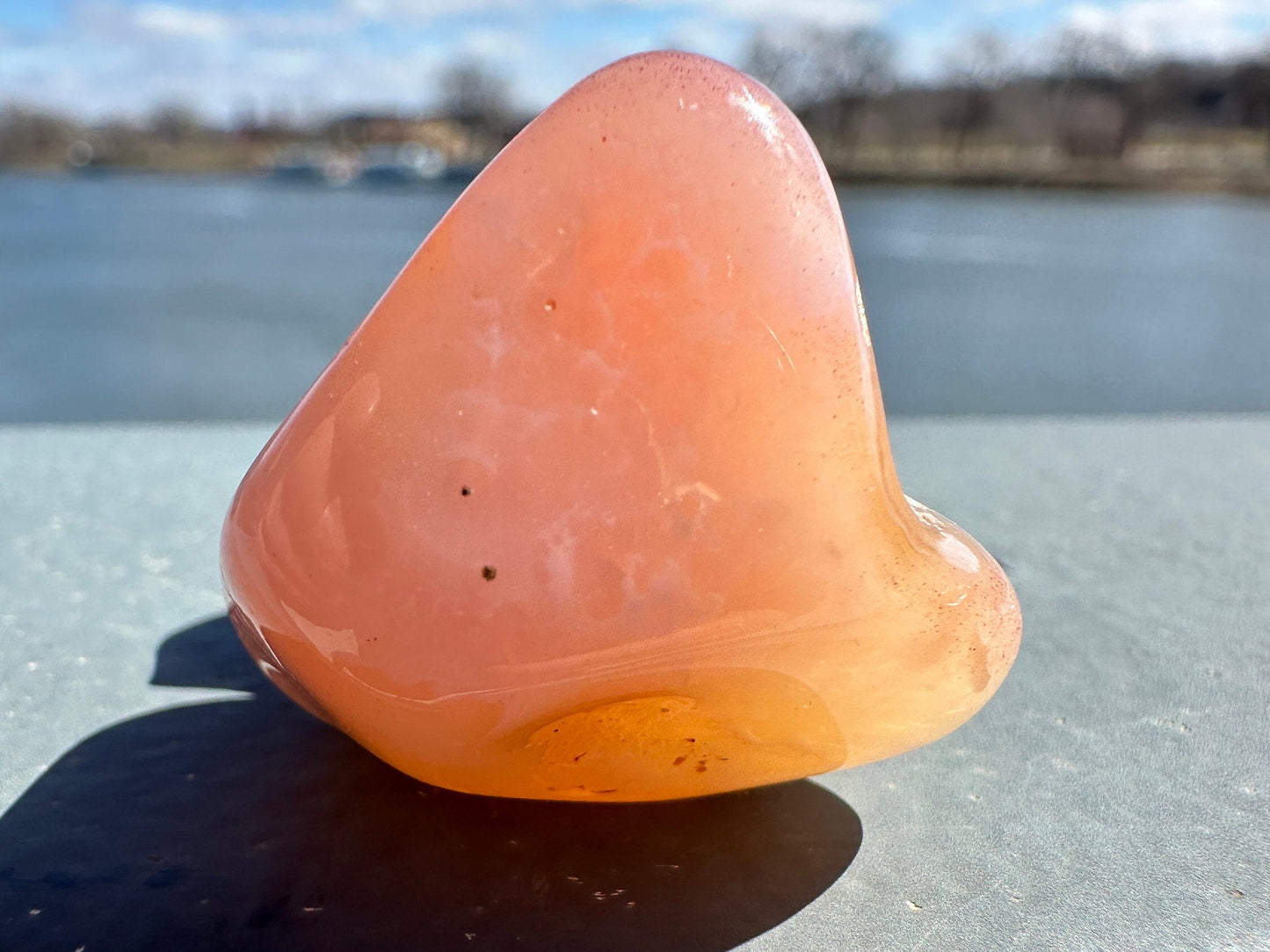 XL Apricot Agate Tumbled Stone