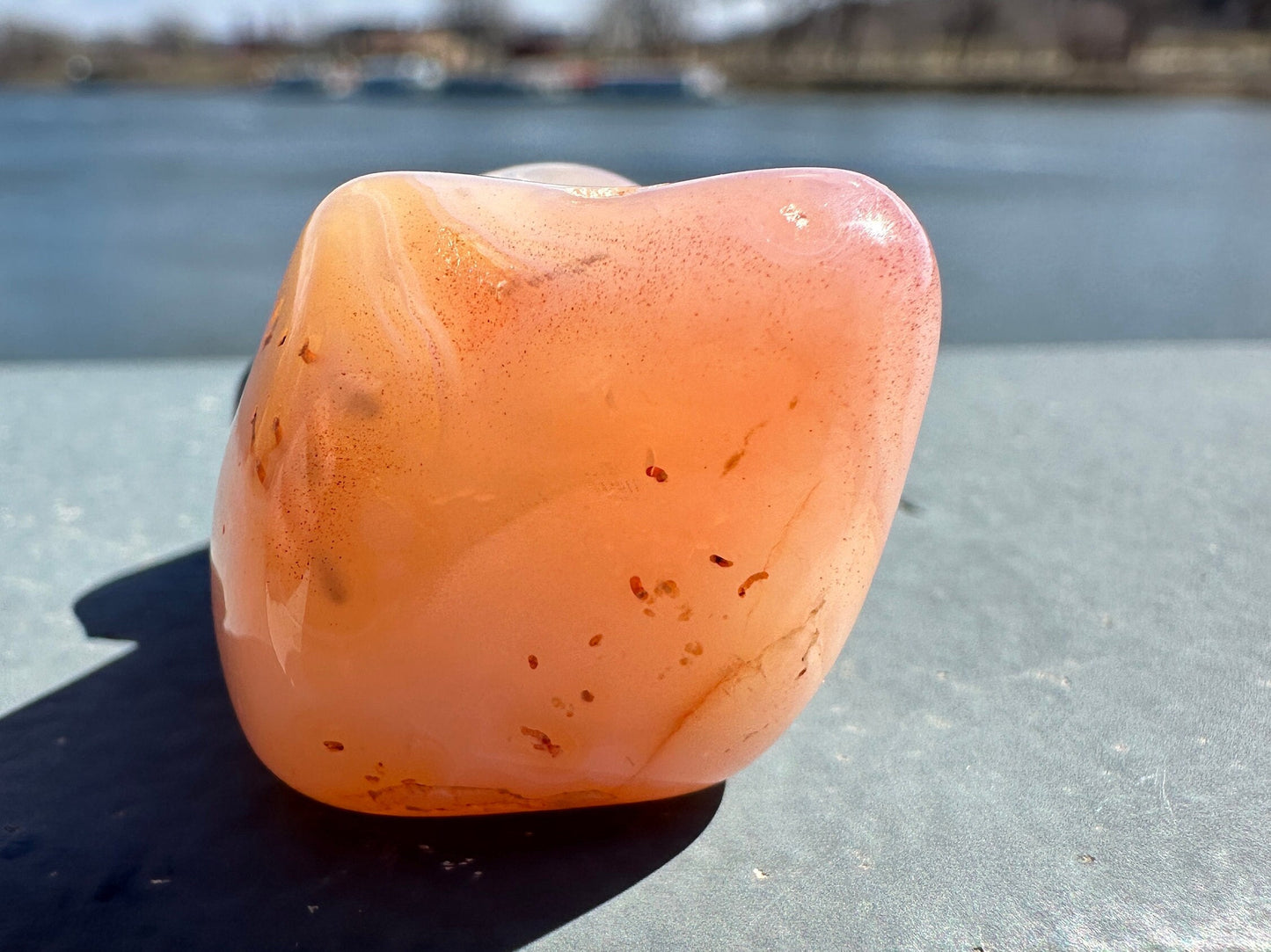 XL Apricot Agate Tumbled Stone