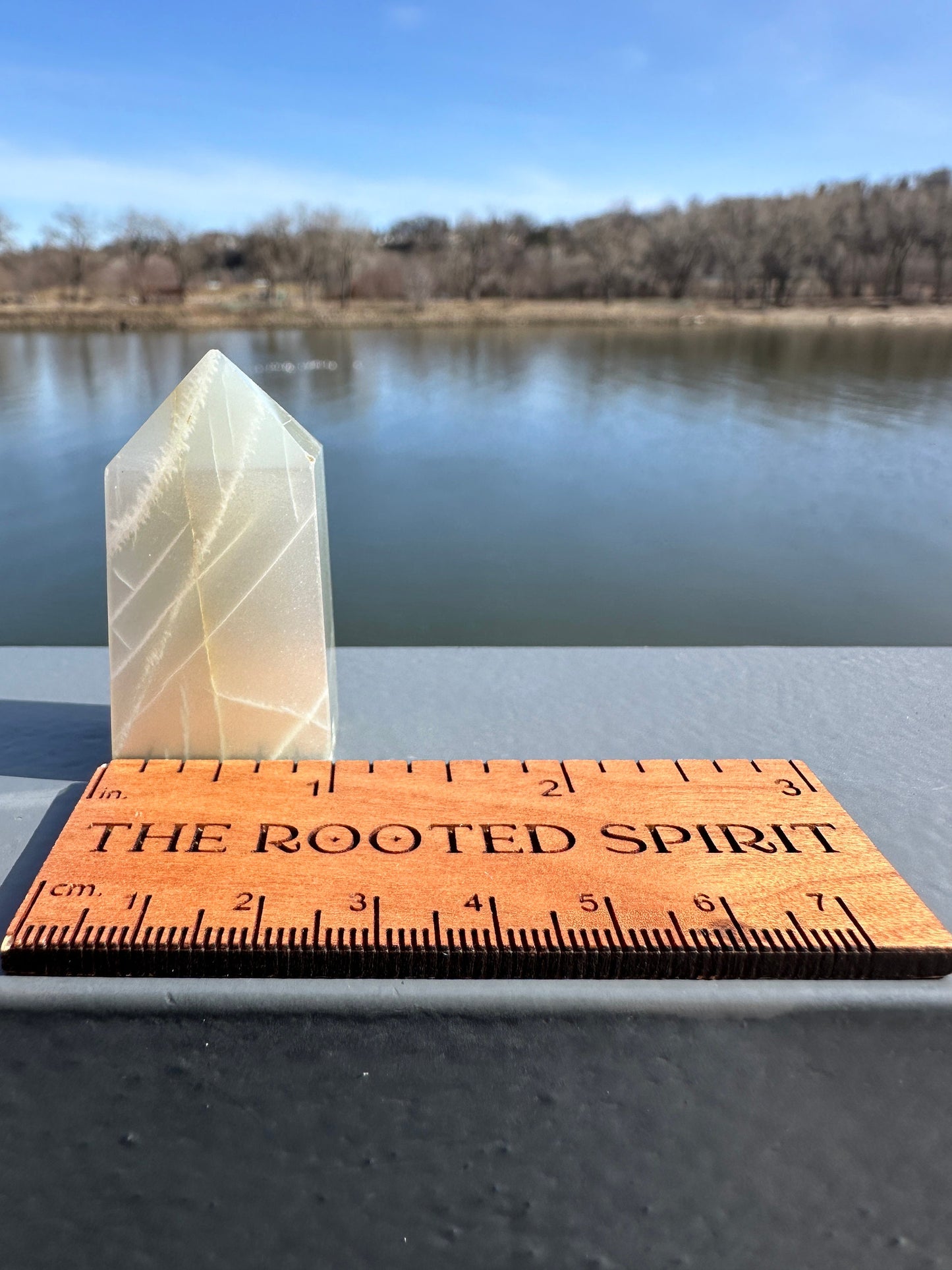 Rare Flashy Sage Green Moonstone Tower from Tanzania