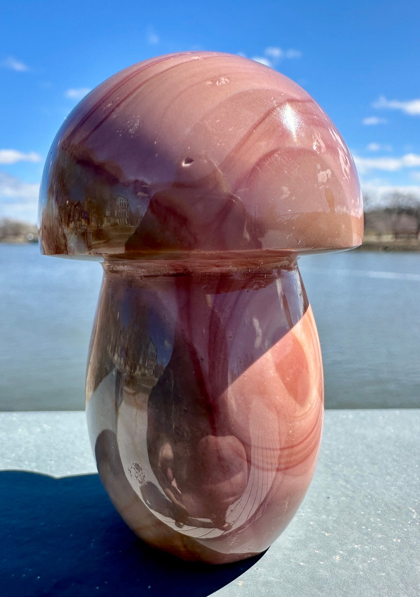 Dreamy Polychrome Jasper Mushroom Crystal Carving