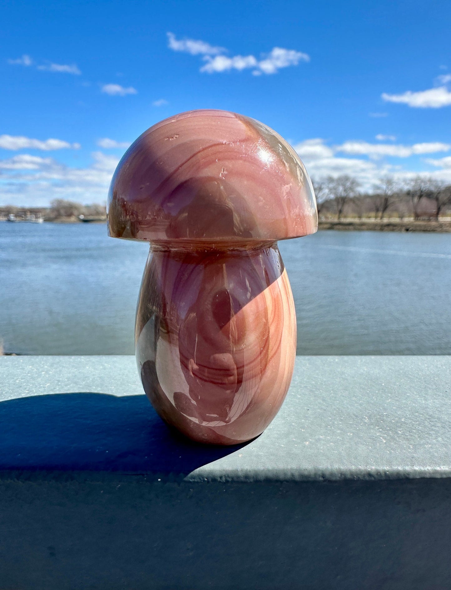 Dreamy Polychrome Jasper Mushroom Crystal Carving