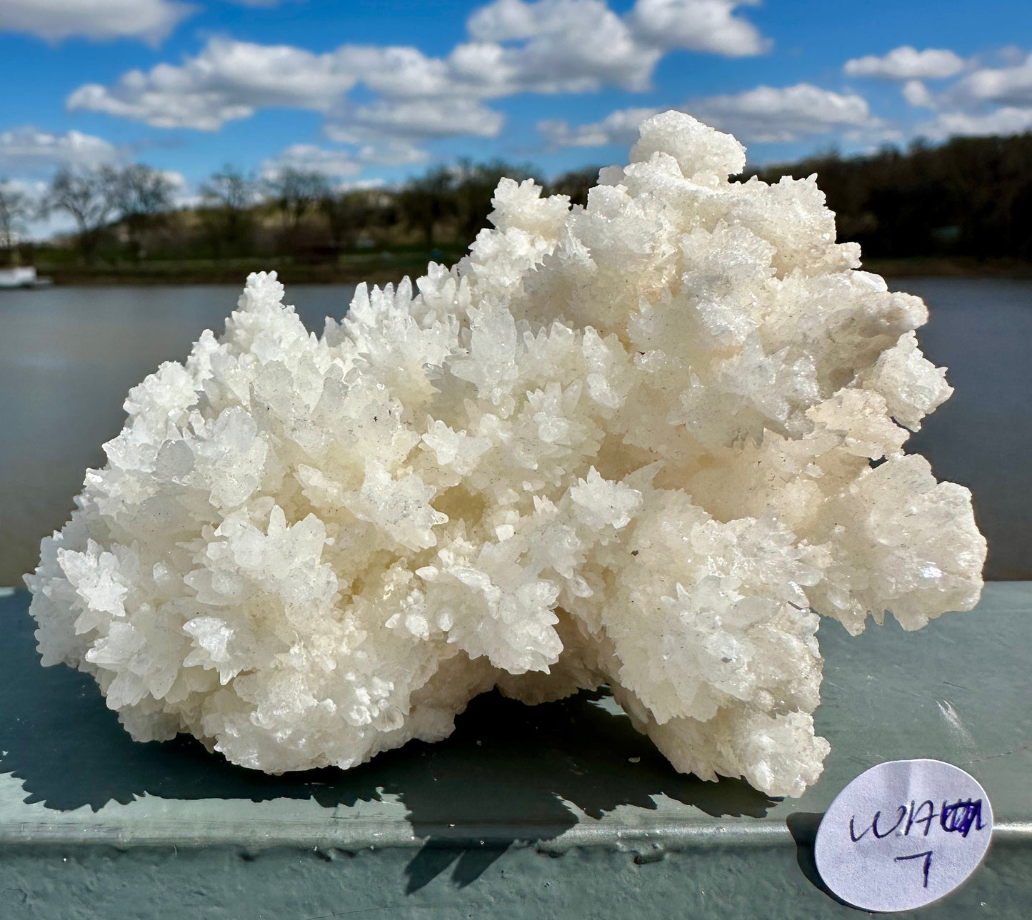 Beautiful White Raw Aragonite Cluster Natural Crystal from Mexico