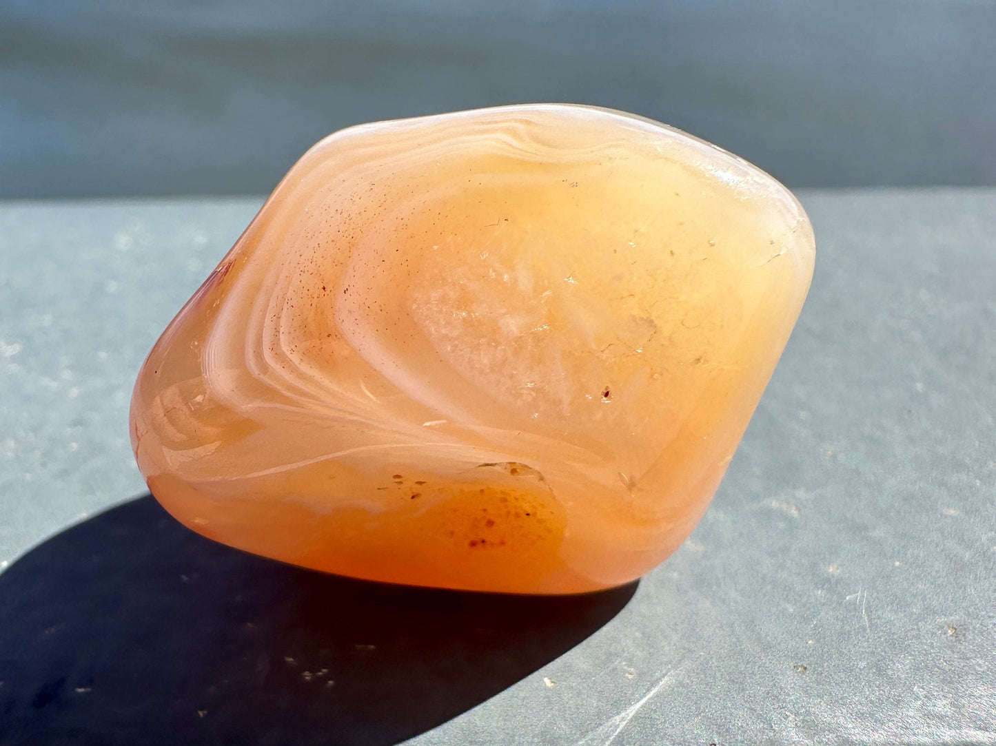 XL Apricot Agate Tumbled Stone