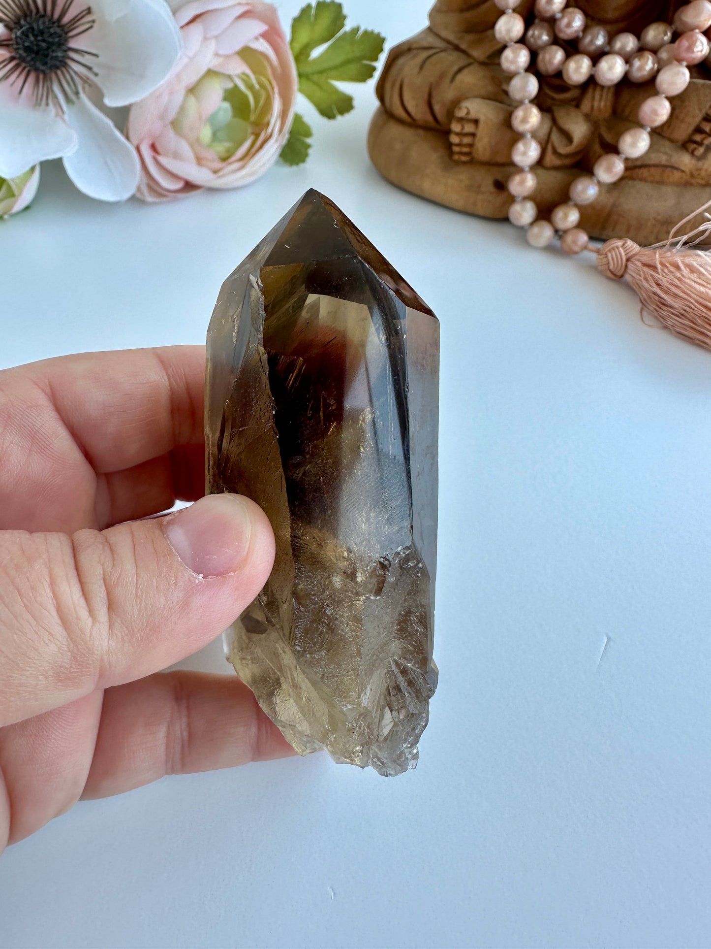 Special Raw Twin Smoky Lemurian Points | Rare Lemurian | Lemurian Point | Authentic Lemurian