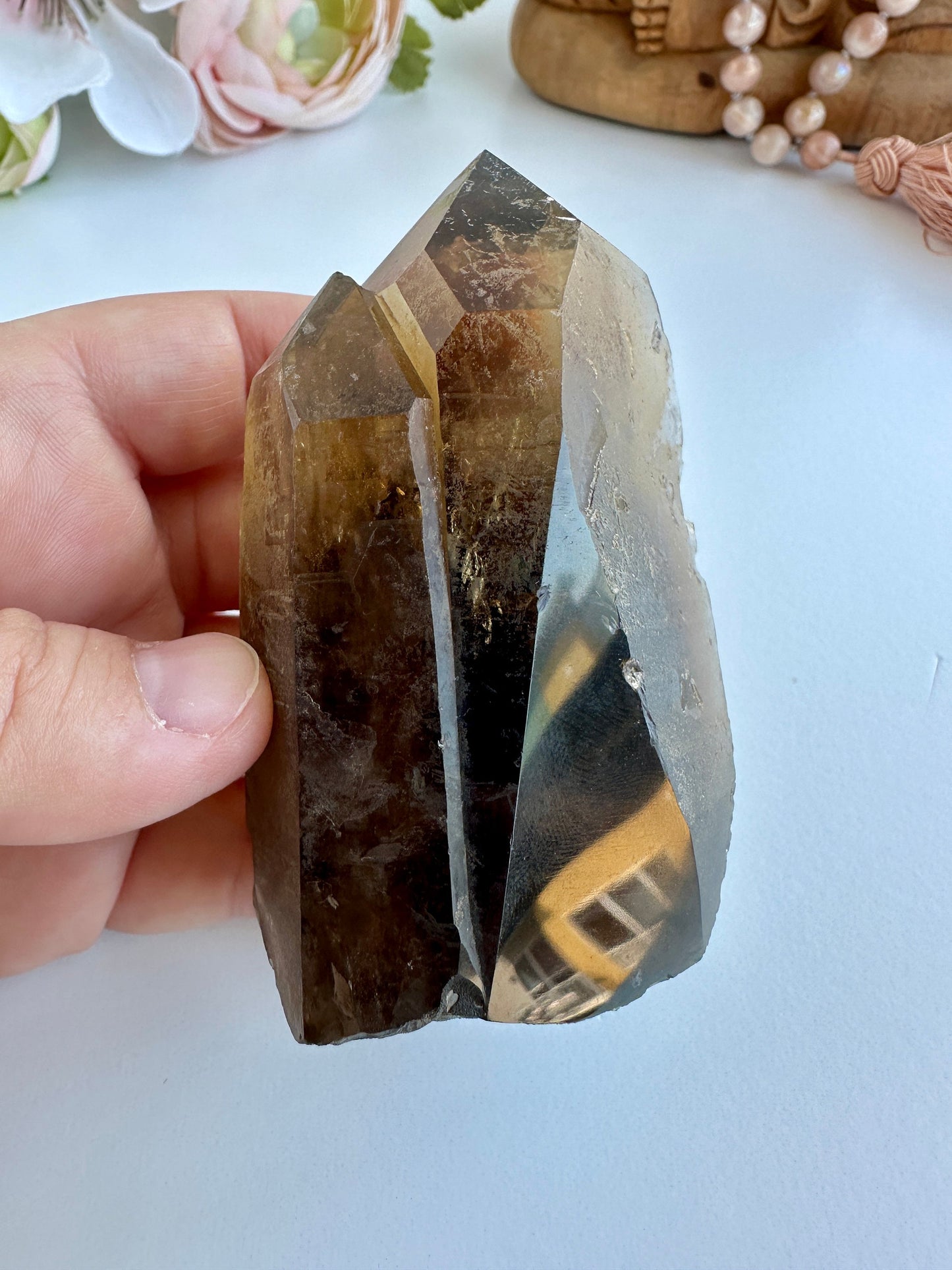 Special Raw Twin Smoky Lemurian Points | Rare Lemurian | Lemurian Point | Authentic Lemurian