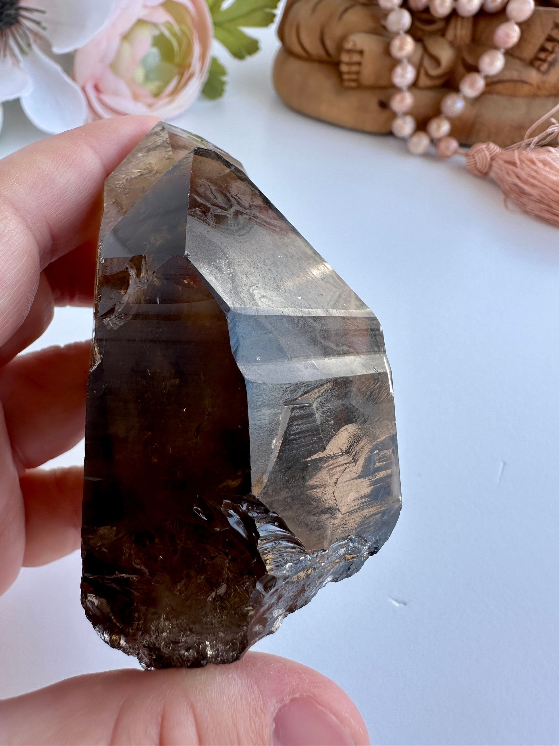 Special Raw Twin Smoky Lemurian Points | Rare Lemurian | Lemurian Point | Authentic Lemurian
