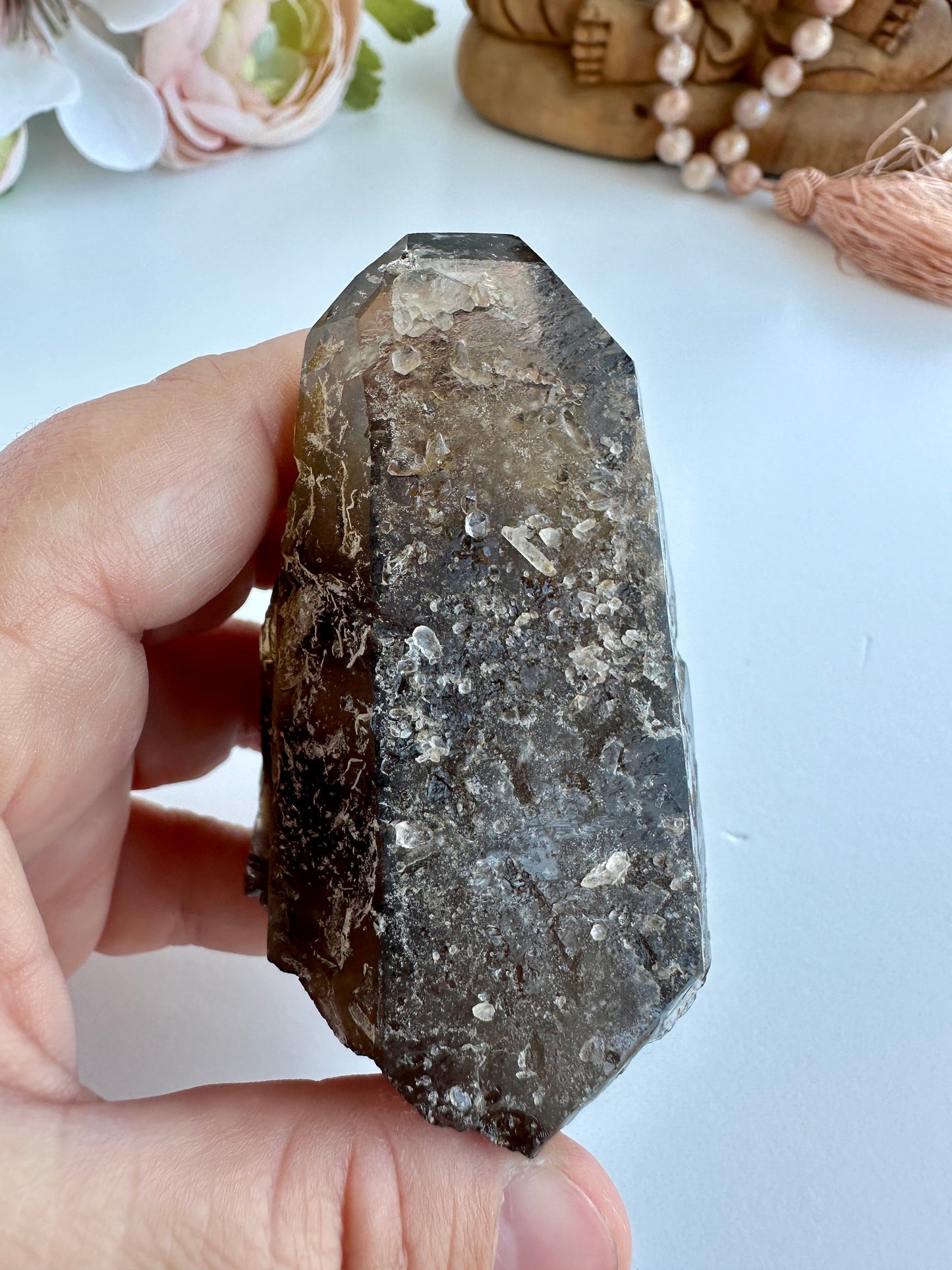 Special Raw Twin Smoky Lemurian Points | Rare Lemurian | Lemurian Point | Authentic Lemurian