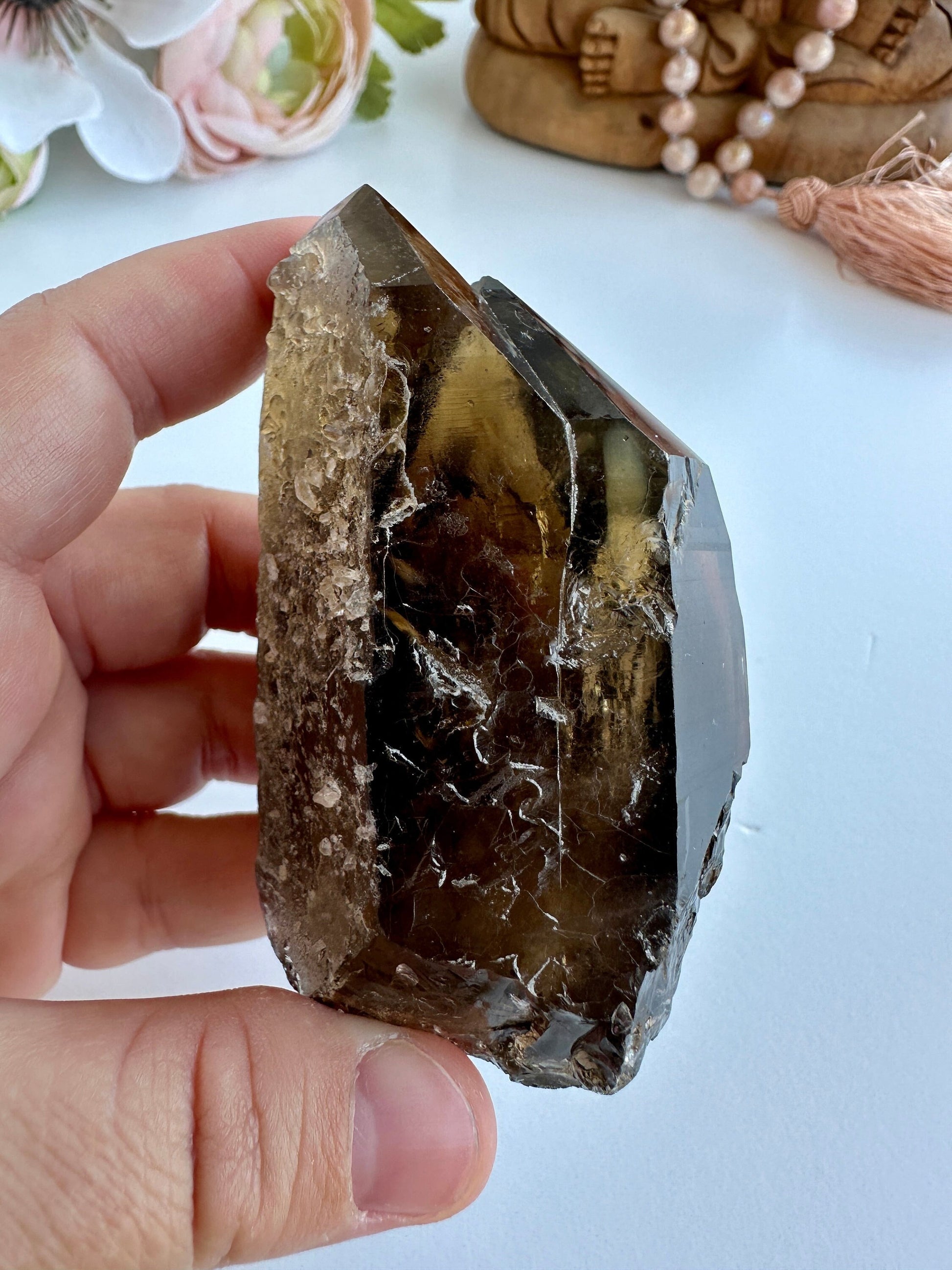 Special Raw Twin Smoky Lemurian Points | Rare Lemurian | Lemurian Point | Authentic Lemurian